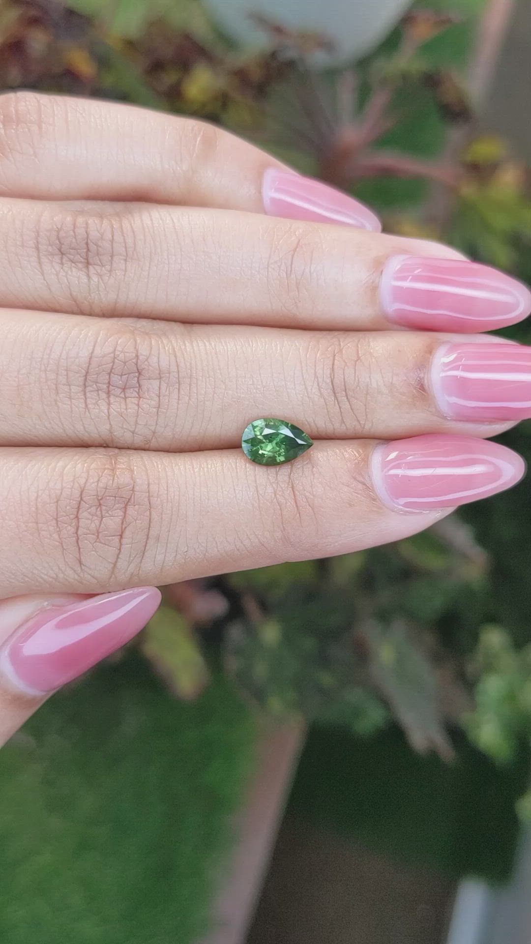 1.10 Ct. Green Sapphire from Madagascar Size Video