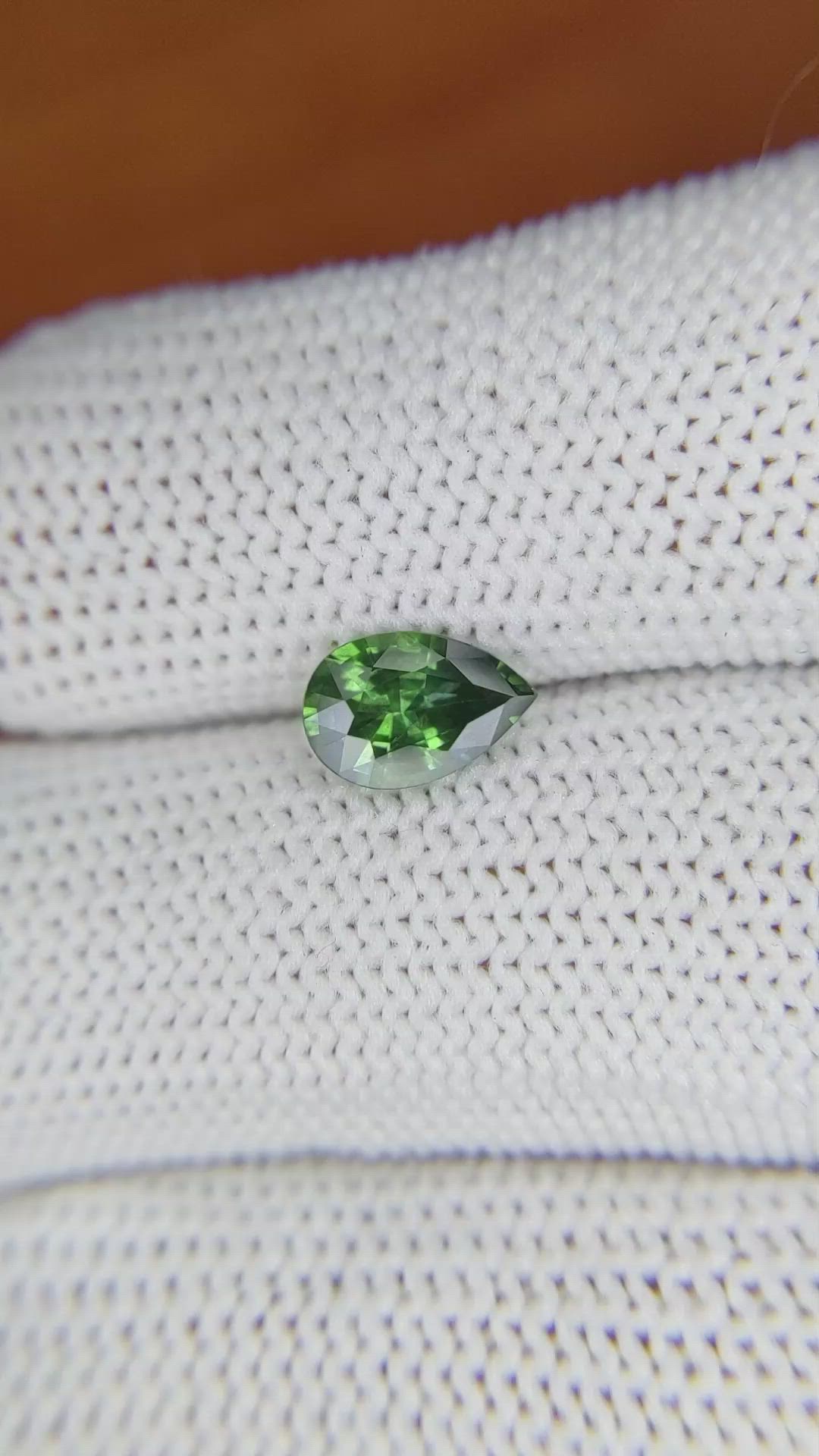 1.10 Ct. Green Sapphire from Madagascar Size Video