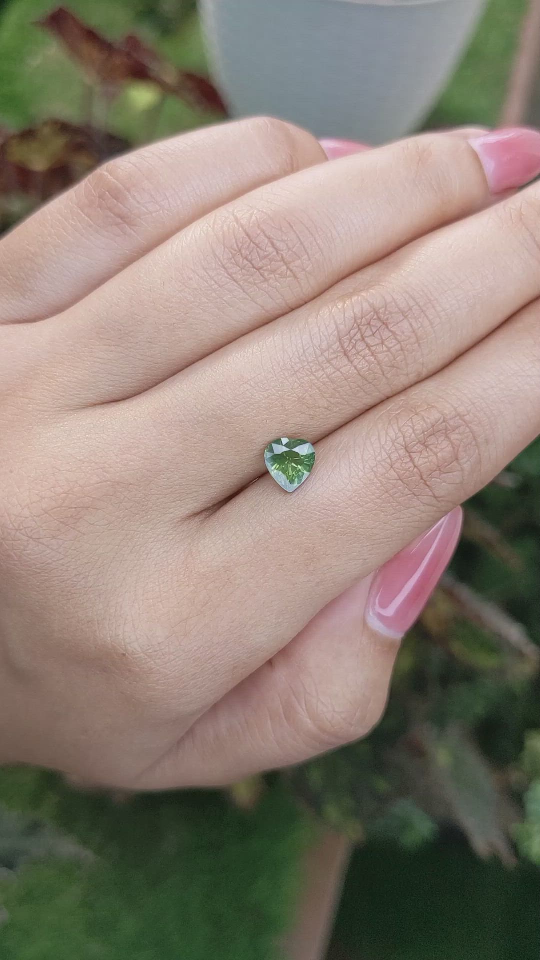 1.19 Ct. Yellowish Green Sapphire from Madagascar Size Video