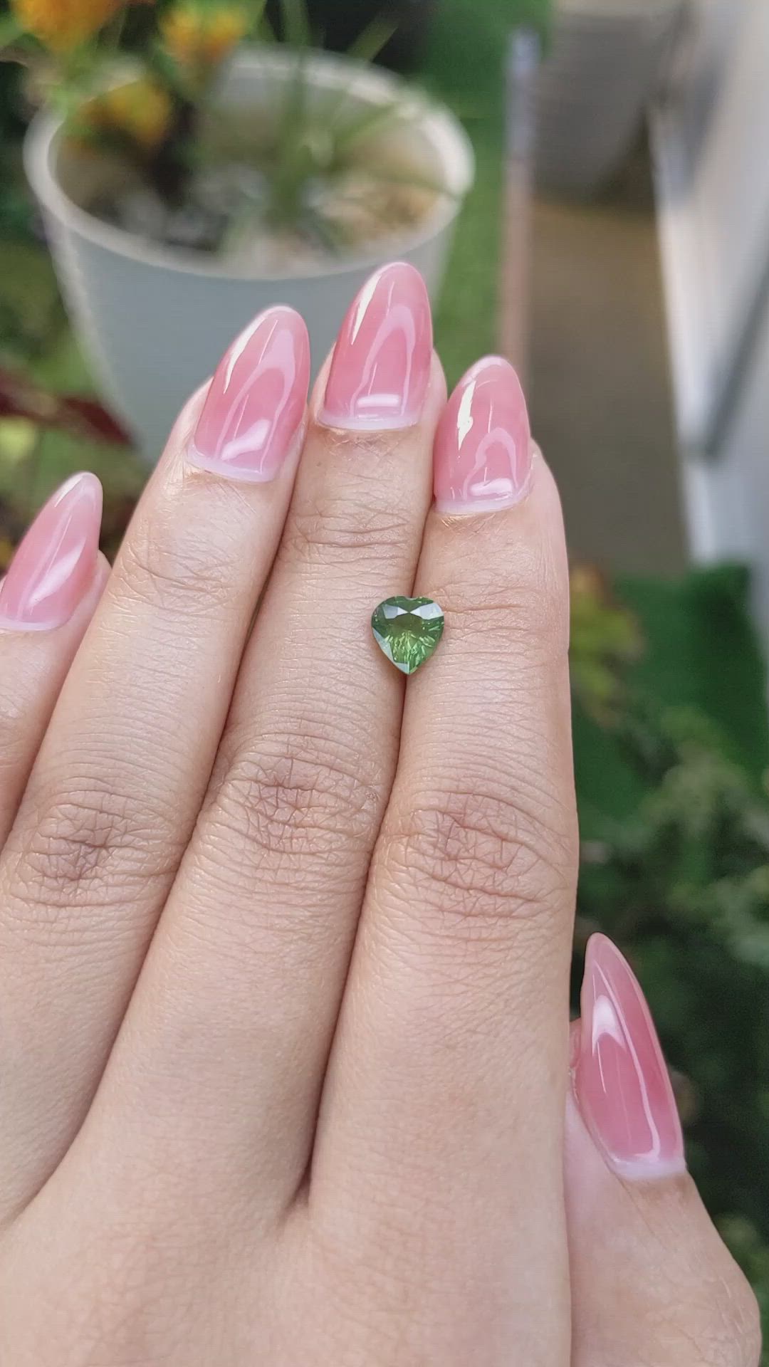 1.19 Ct. Yellowish Green Sapphire from Madagascar Size Video