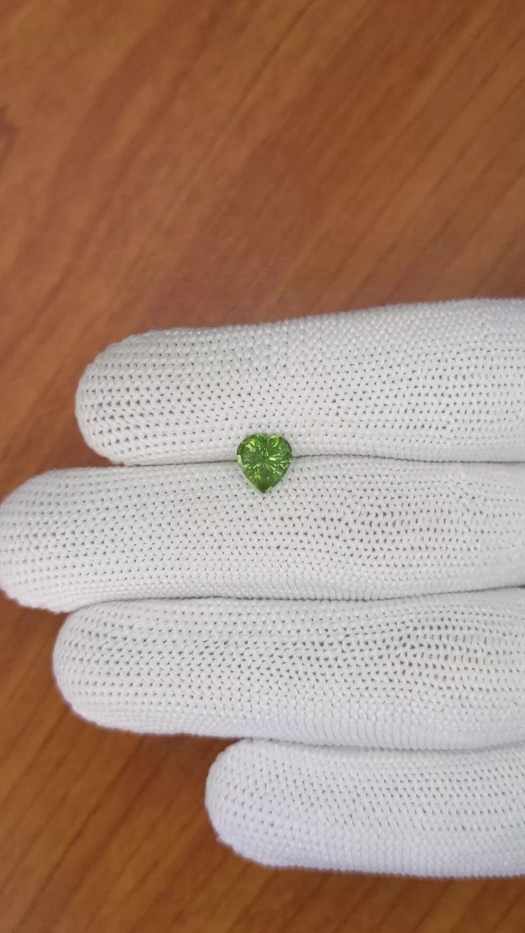 1.19 Ct. Yellowish Green Sapphire from Madagascar Size Video