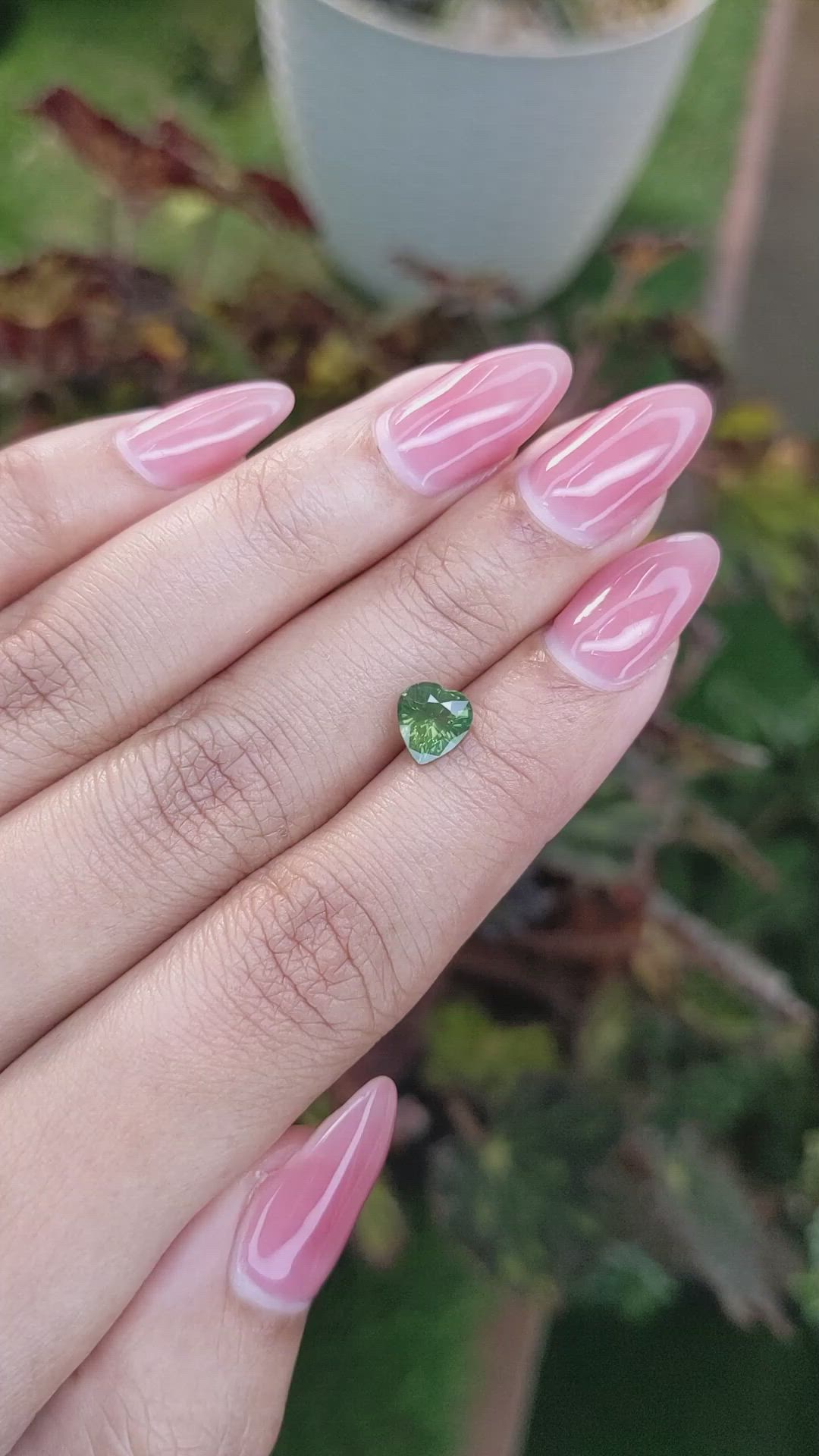1.19 Ct. Yellowish Green Sapphire from Madagascar Size Video