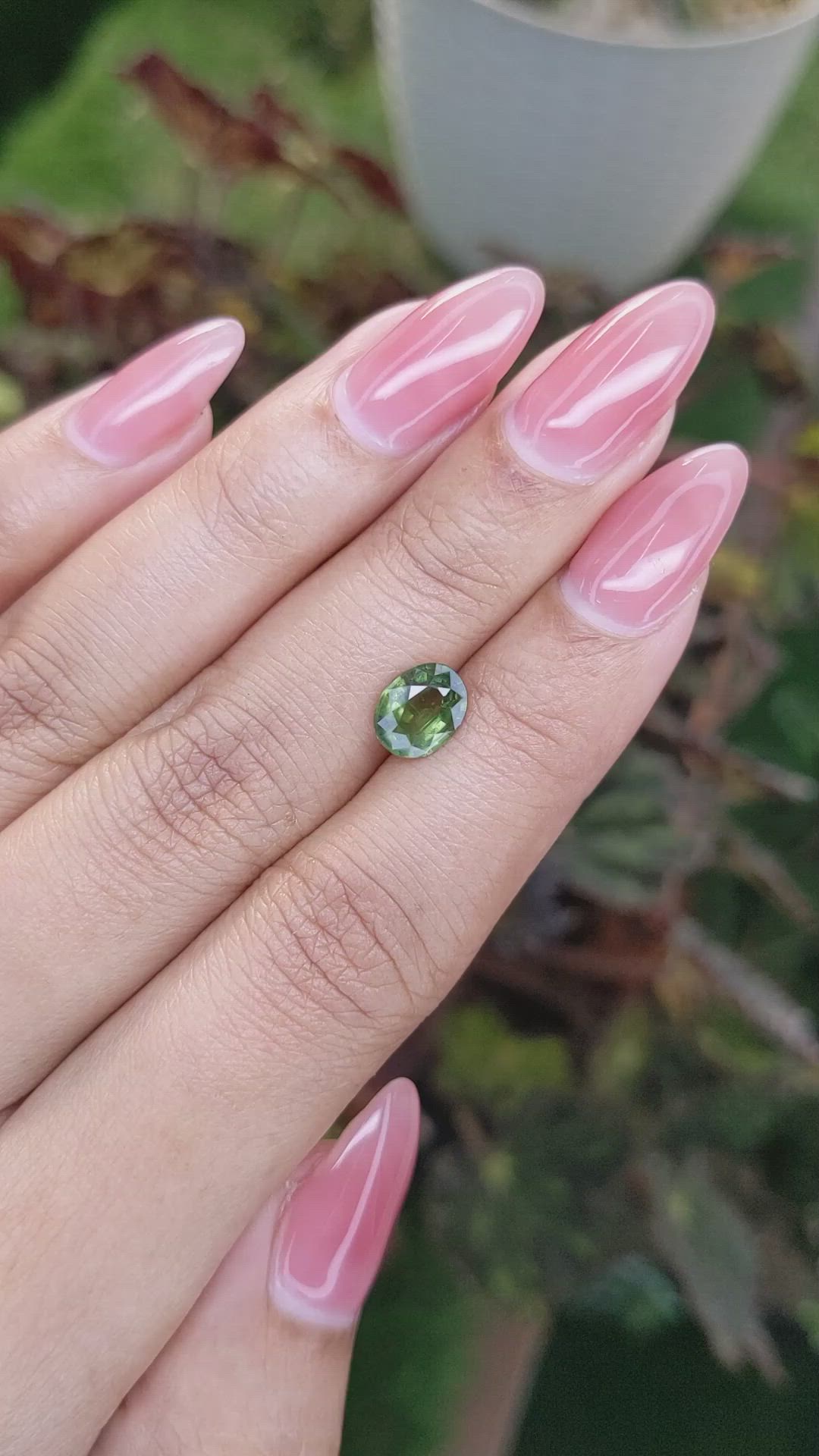 1.60 Ct. Green Sapphire from Madagascar Size Video