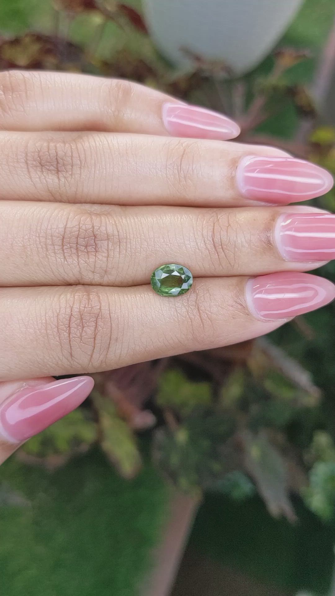 1.60 Ct. Green Sapphire from Madagascar Size Video