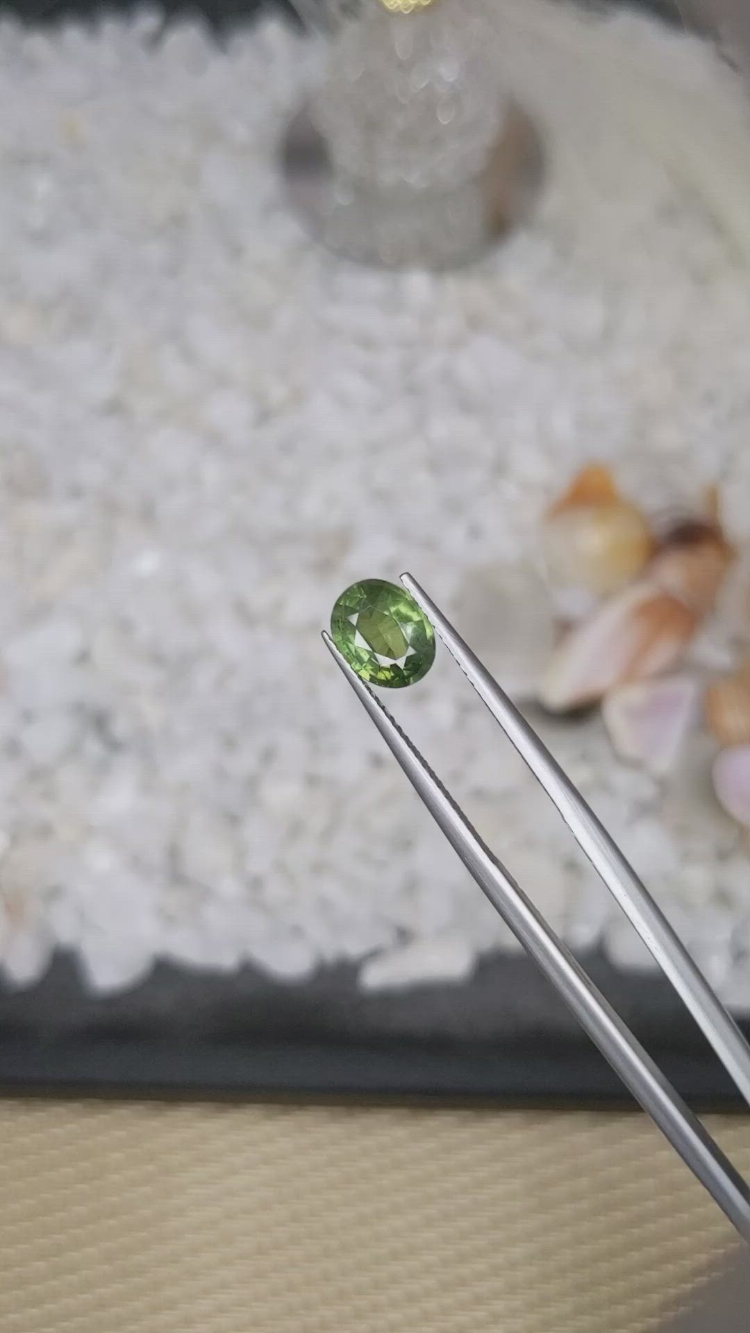 1.60 Ct. Green Sapphire from Madagascar Size Video