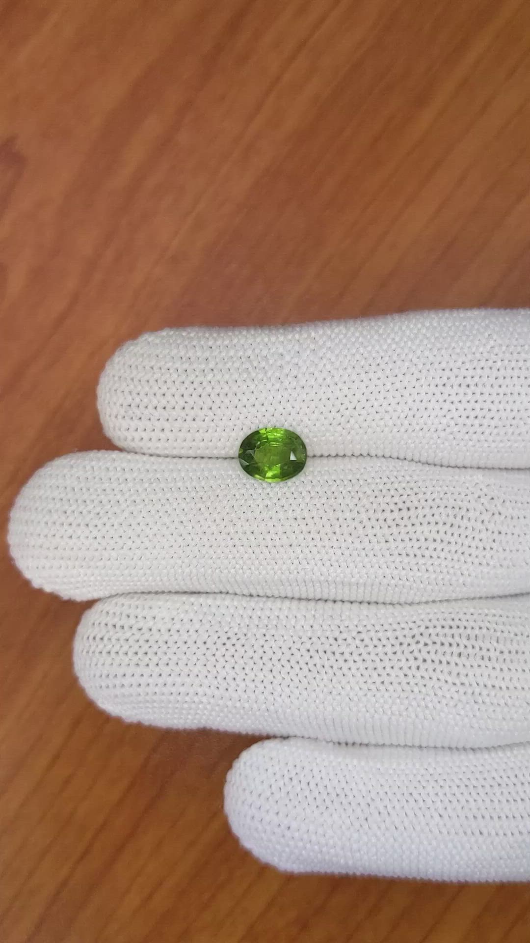 1.60 Ct. Green Sapphire from Madagascar Size Video
