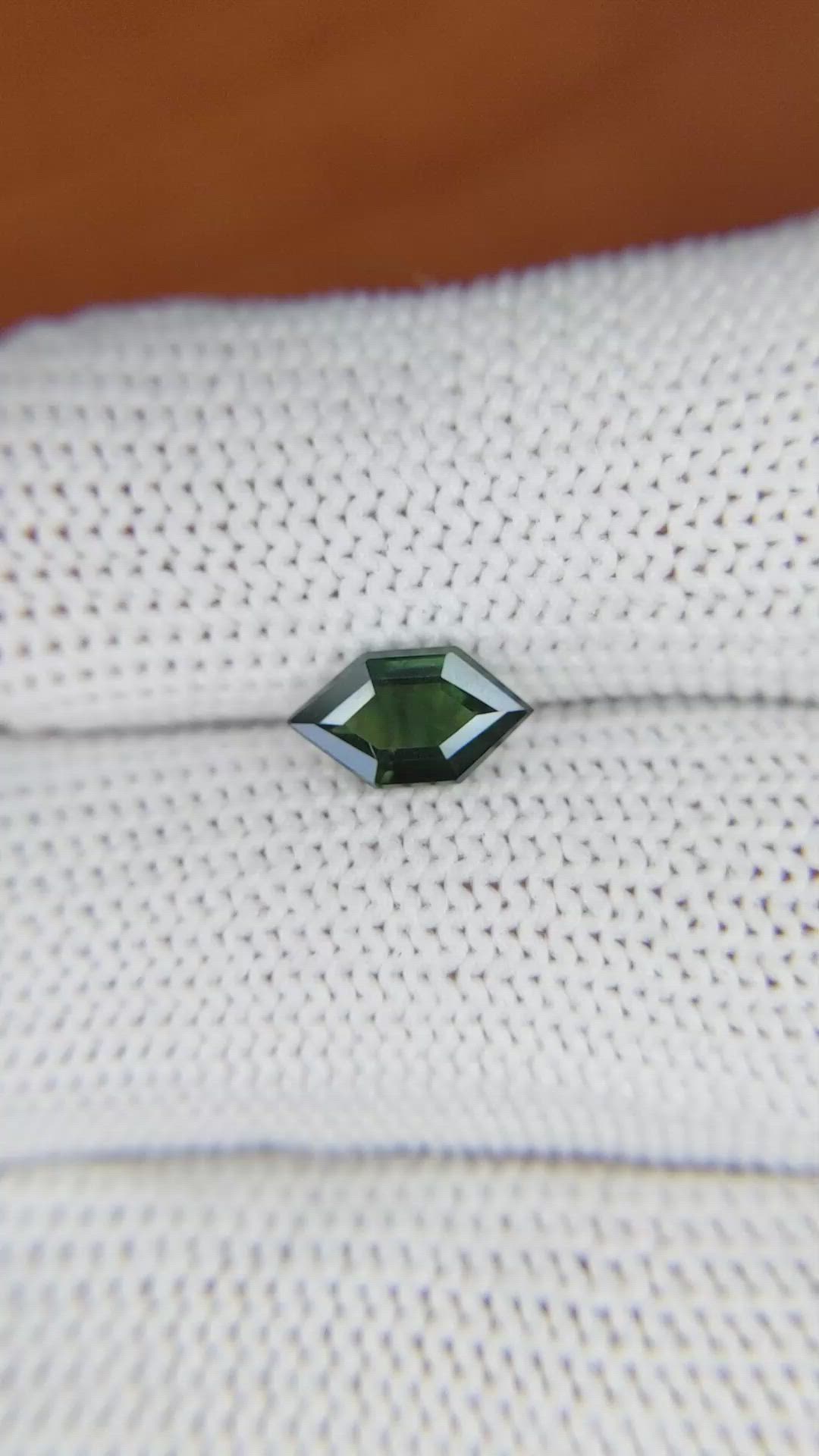1.19 Ct. Green Sapphire from Madagascar Size Video