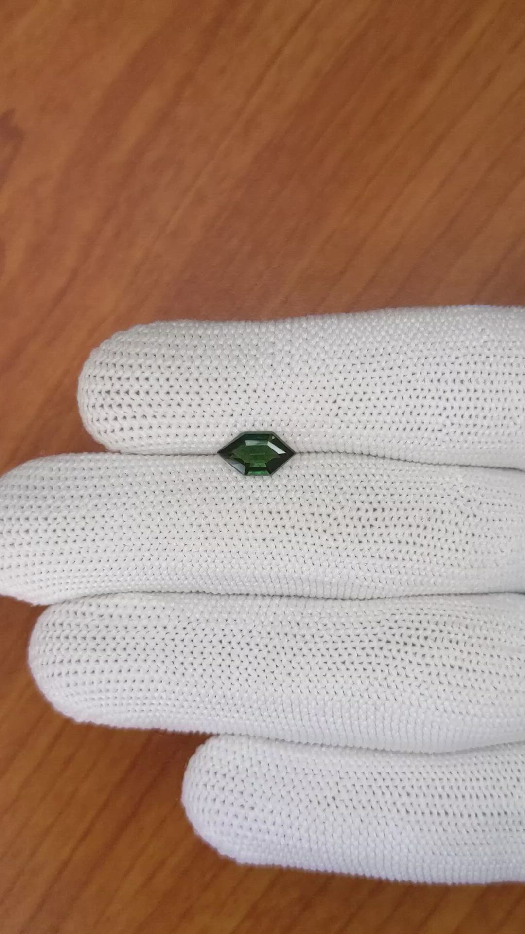 1.19 Ct. Green Sapphire from Madagascar Size Video