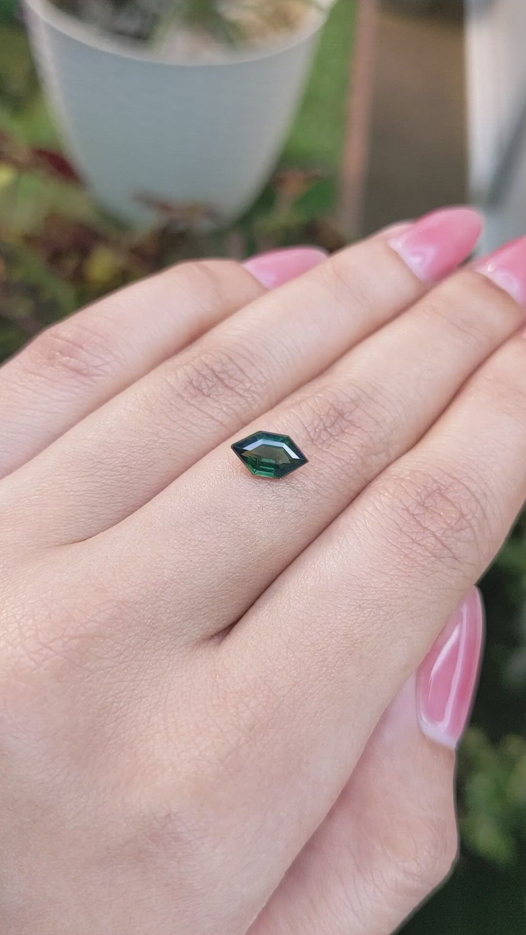 1.19 Ct. Green Sapphire from Madagascar Size Video