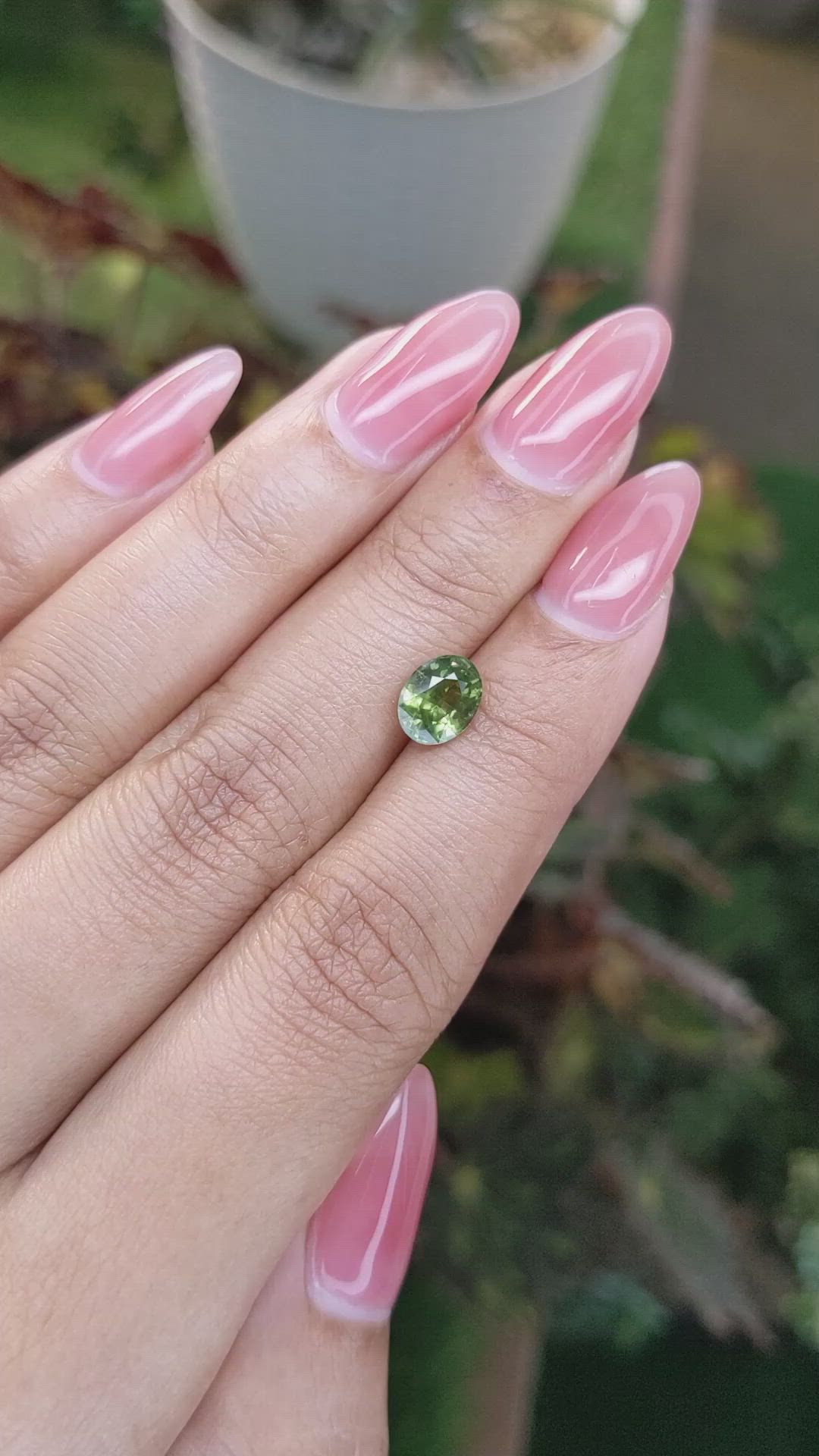 1.53 Ct. Yellowish Green Sapphire from Madagascar Size Video