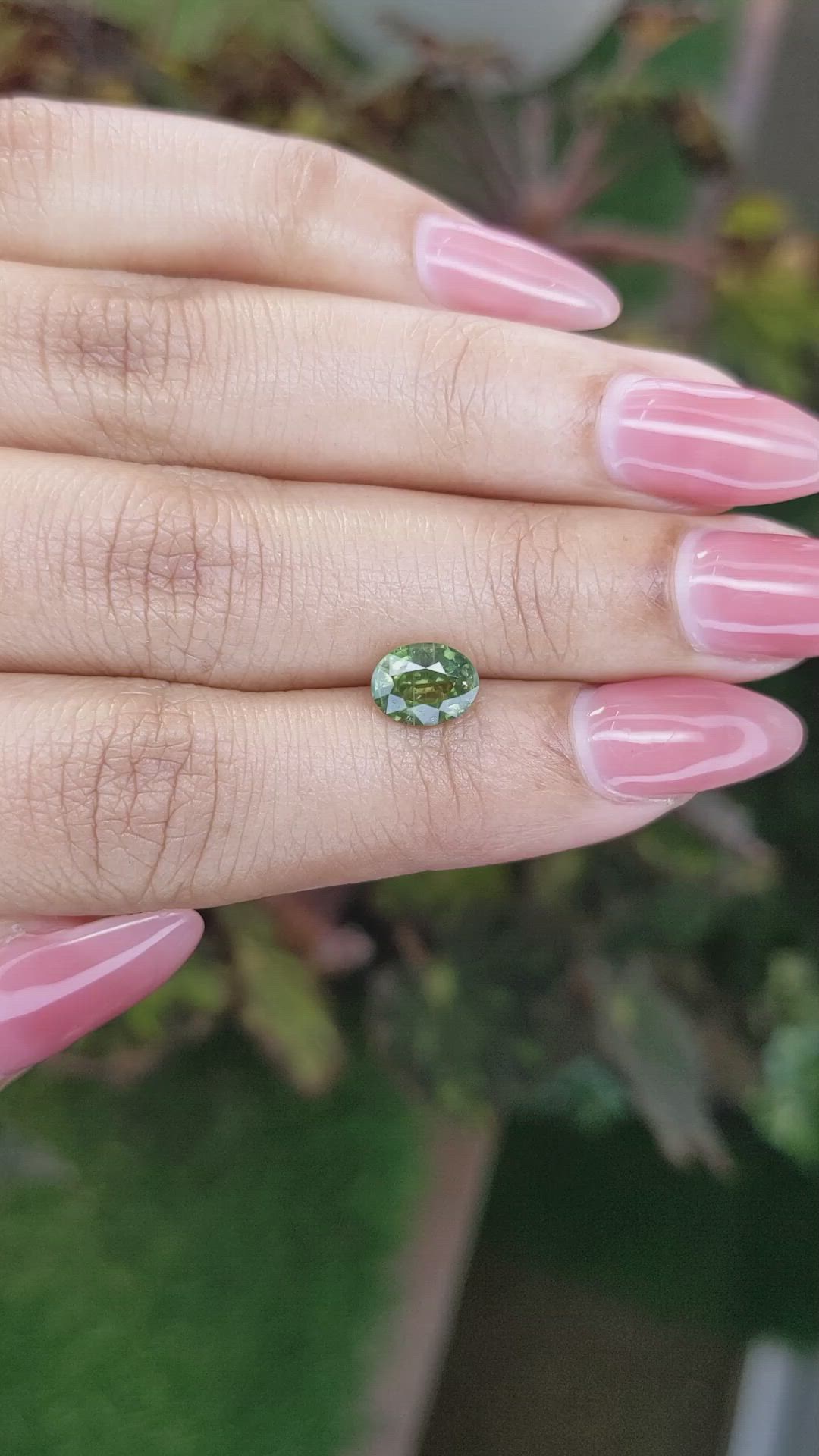 1.53 Ct. Yellowish Green Sapphire from Madagascar Size Video