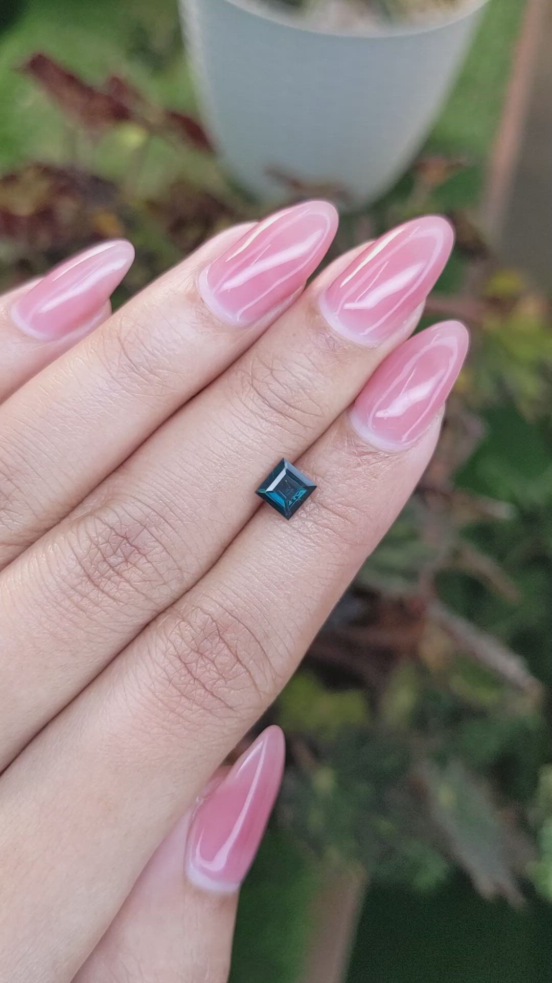 0.88 Ct. Greenish Blue Sapphire from Madagascar Size Video