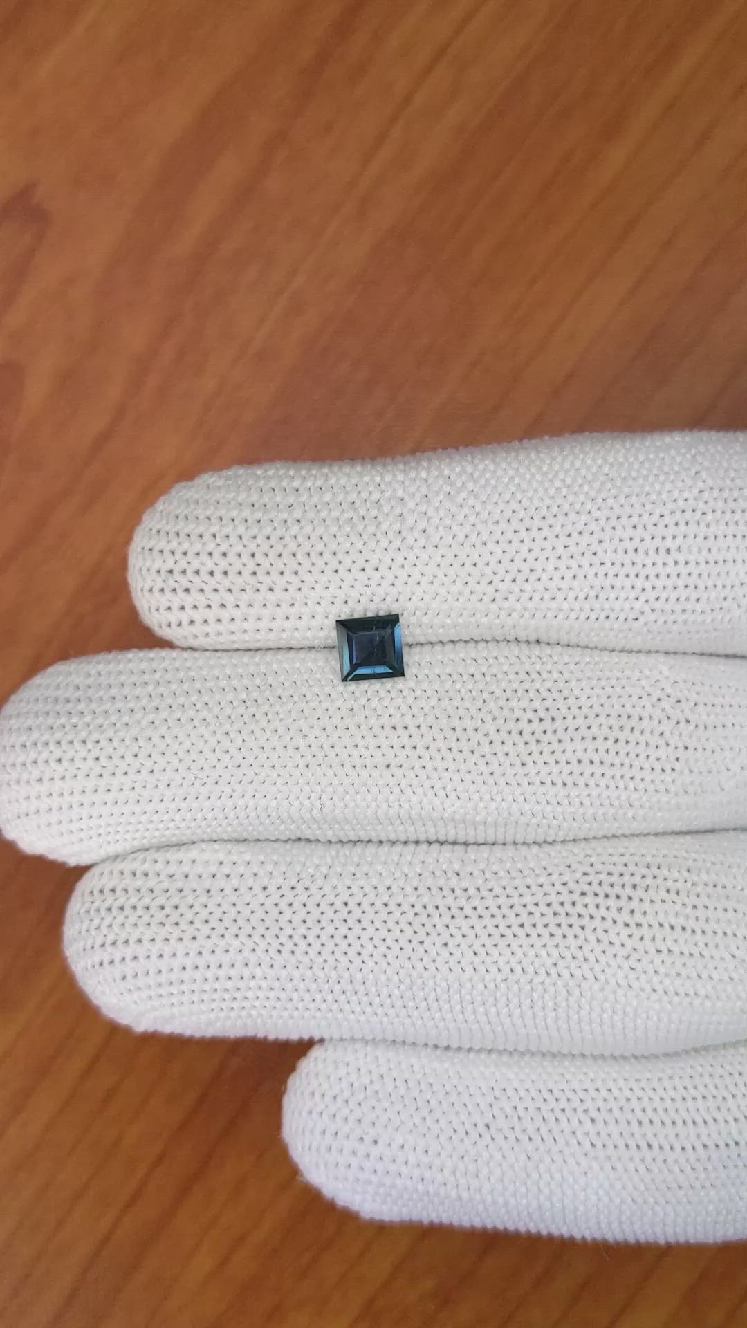 0.88 Ct. Greenish Blue Sapphire from Madagascar Size Video