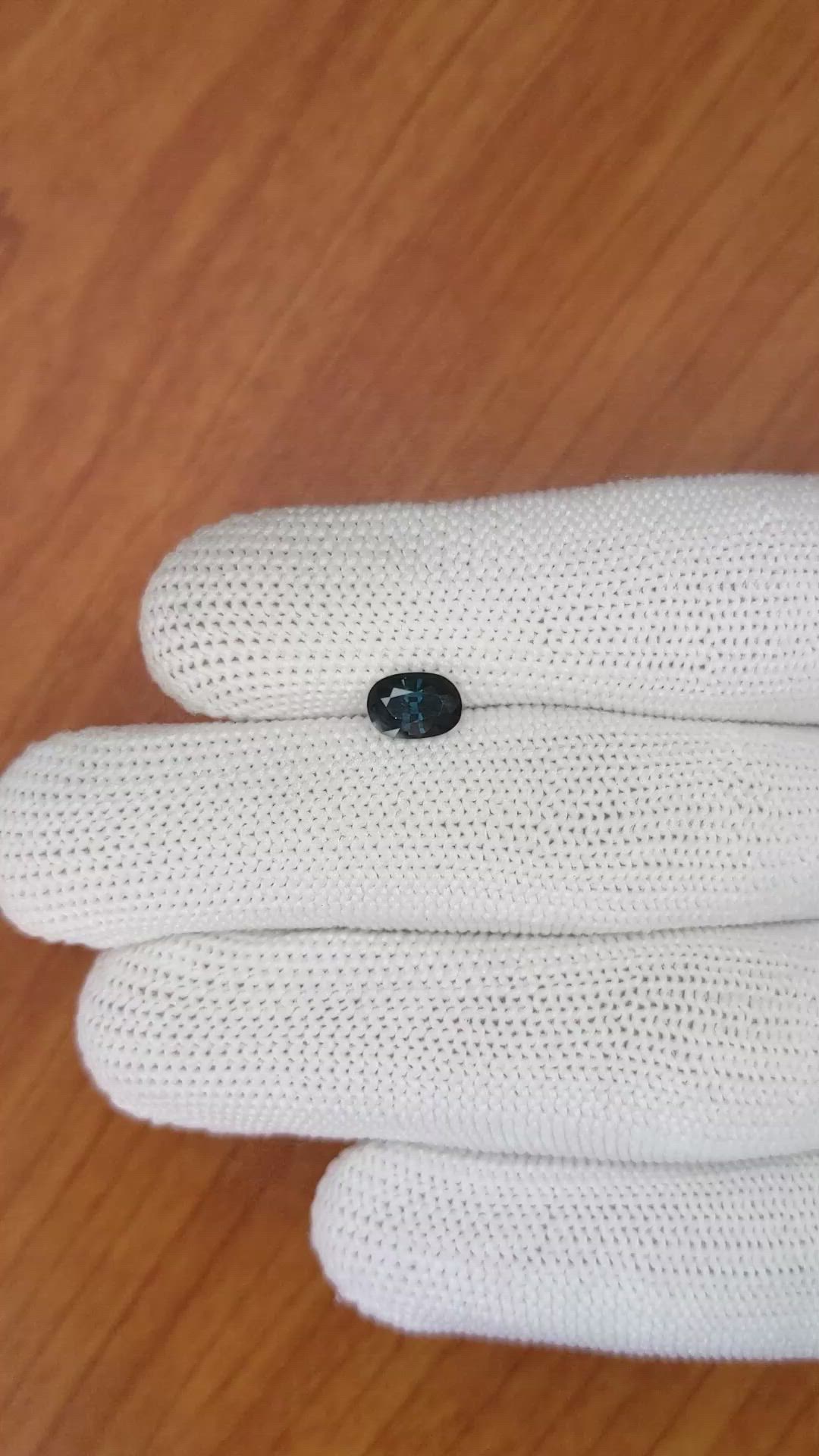 1.21 Ct. Greenish Blue Sapphire from Madagascar Size Video