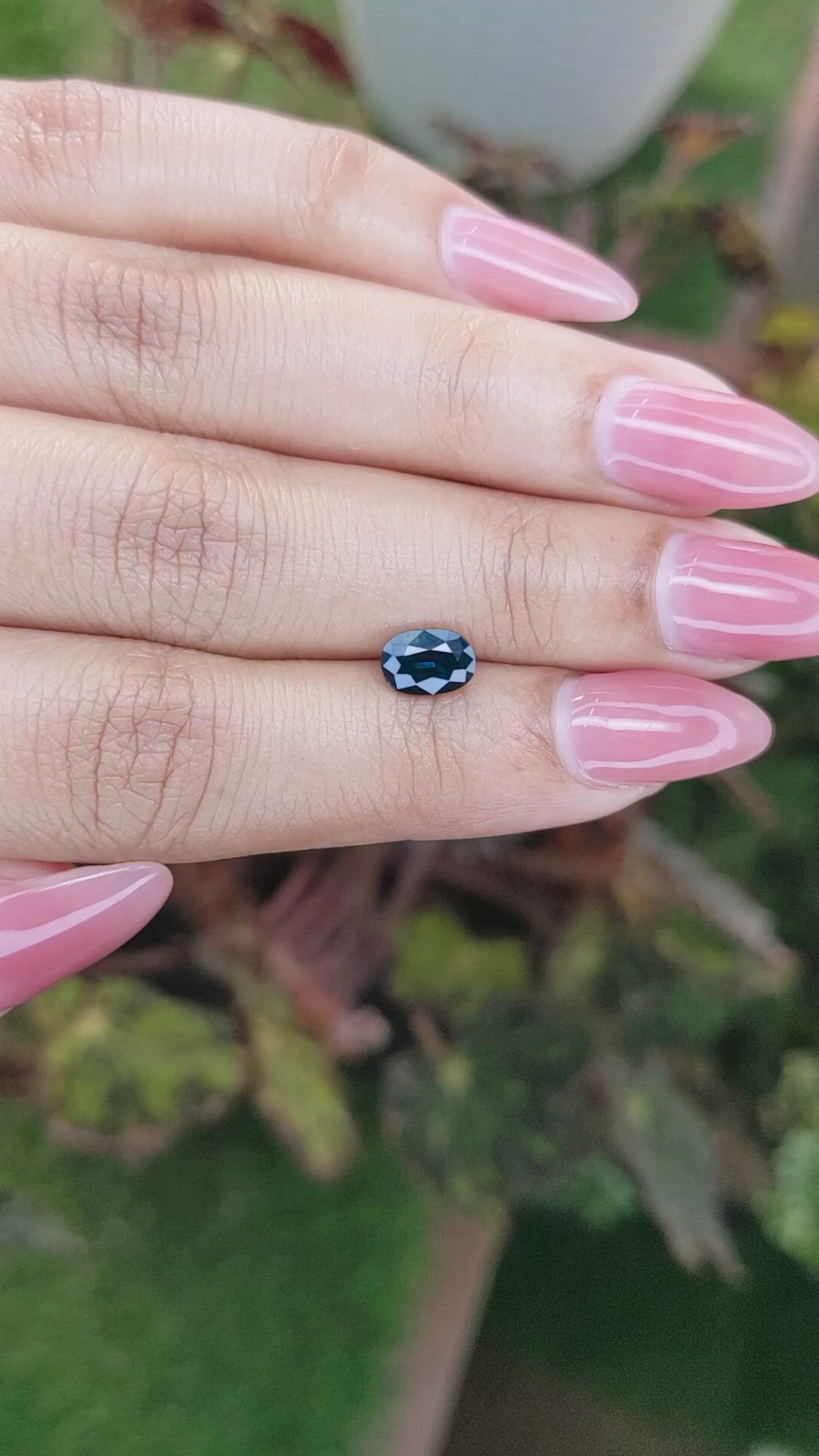 1.21 Ct. Greenish Blue Sapphire from Madagascar Size Video