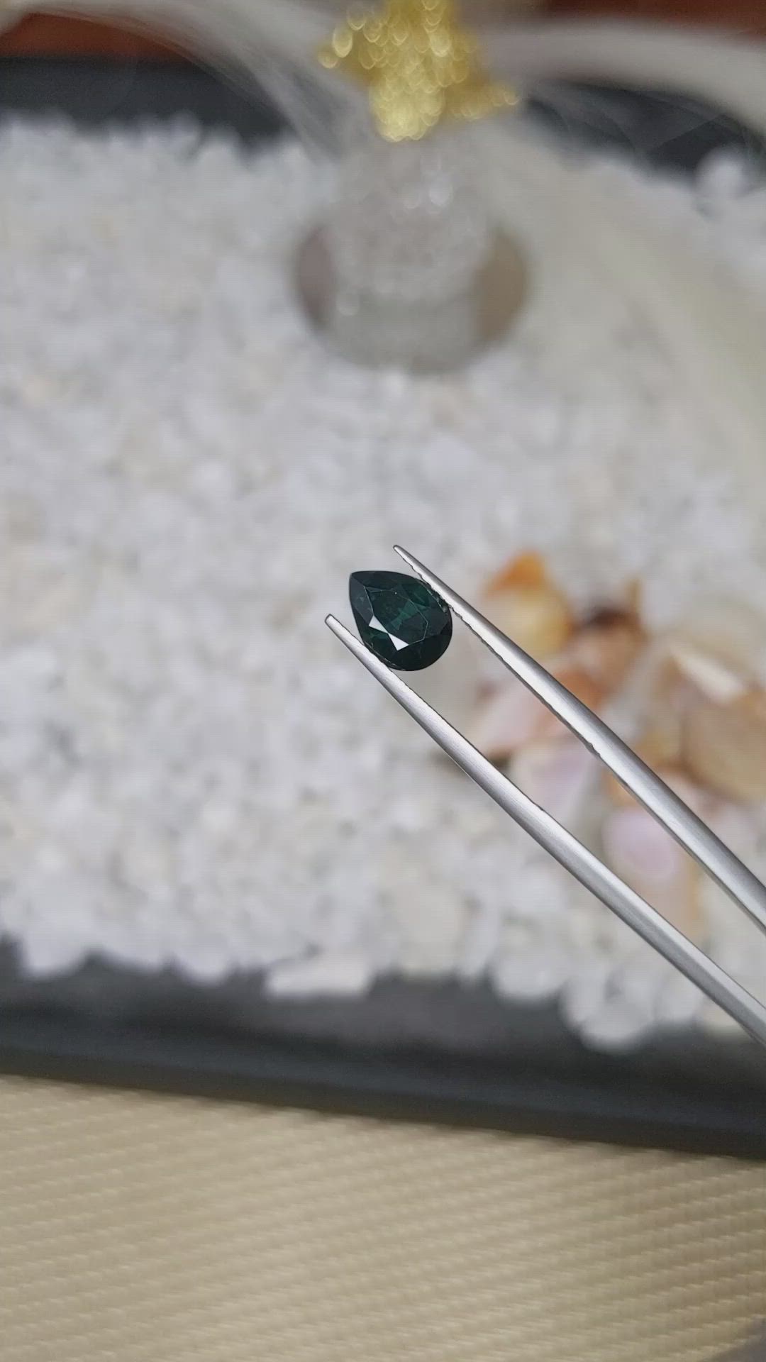 1.83 Ct. Greenish Blue Sapphire from Madagascar Size Video