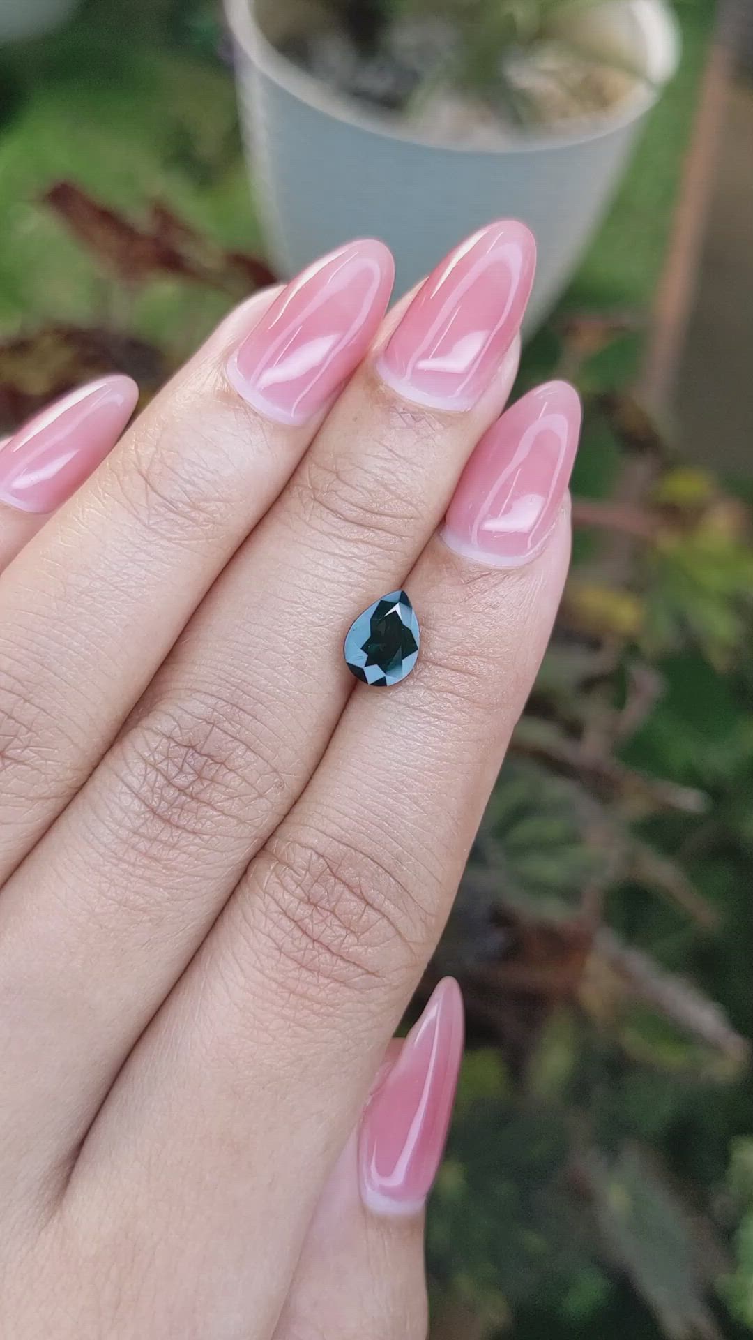 1.83 Ct. Greenish Blue Sapphire from Madagascar Size Video