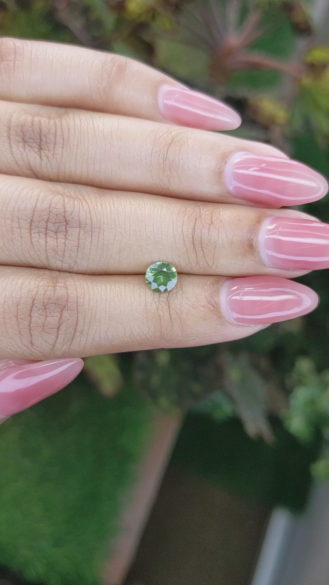 0.72 Ct. Green Sapphire from Madagascar Size Video