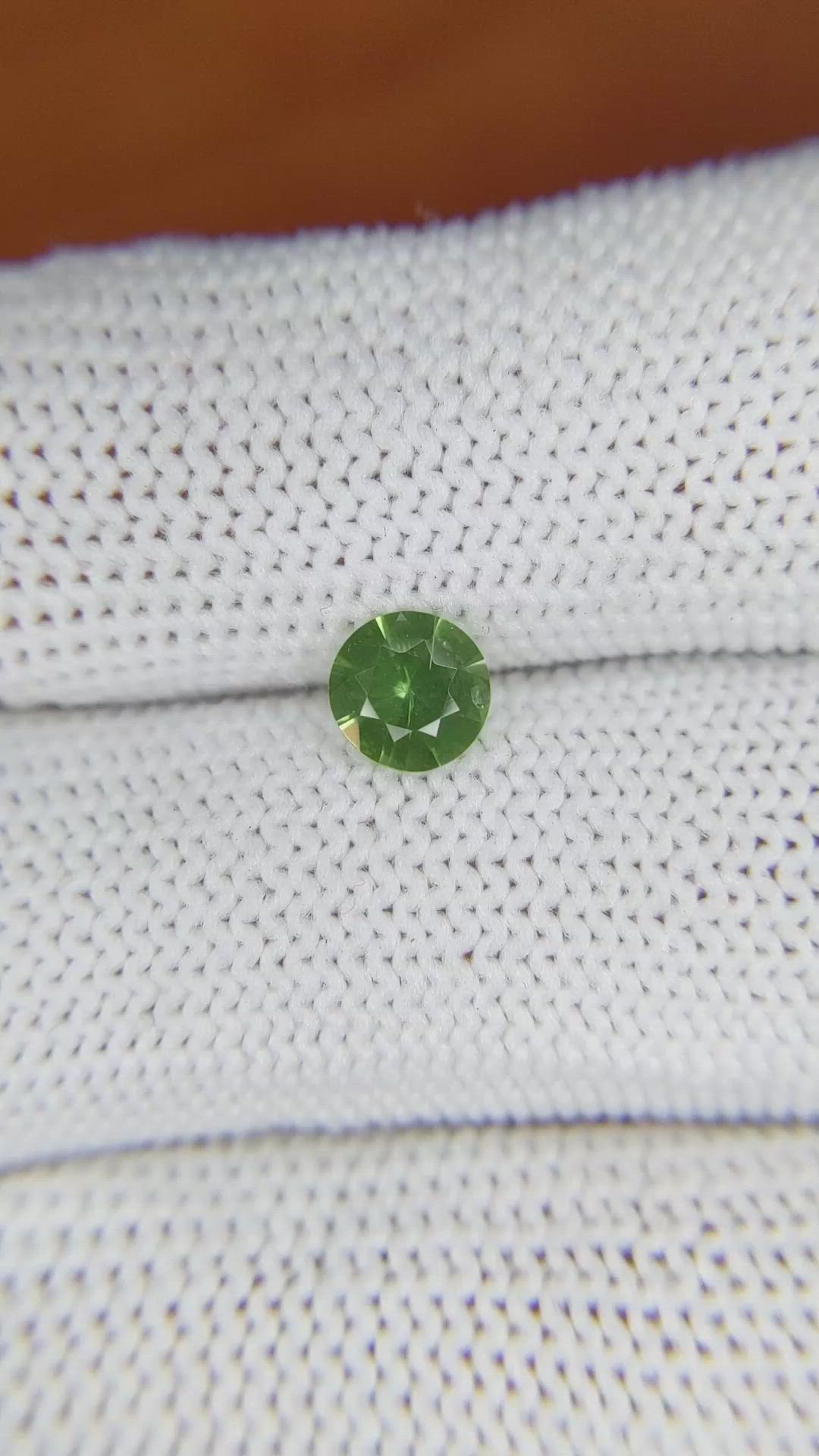 0.72 Ct. Green Sapphire from Madagascar Size Video