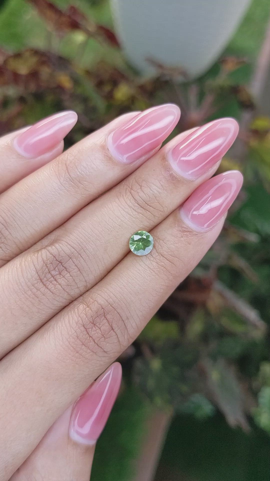 0.72 Ct. Green Sapphire from Madagascar Size Video