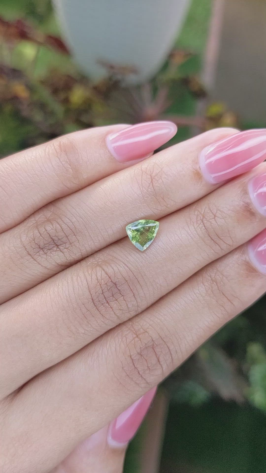 1.21 Ct. Yellowish Green Sapphire from Madagascar Size Video