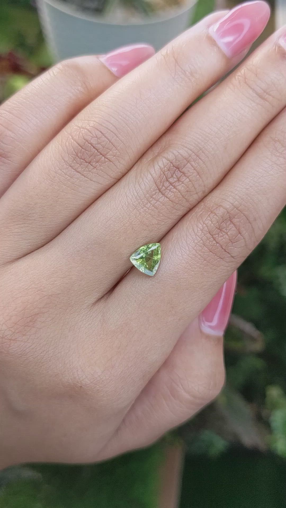 1.21 Ct. Yellowish Green Sapphire from Madagascar Size Video