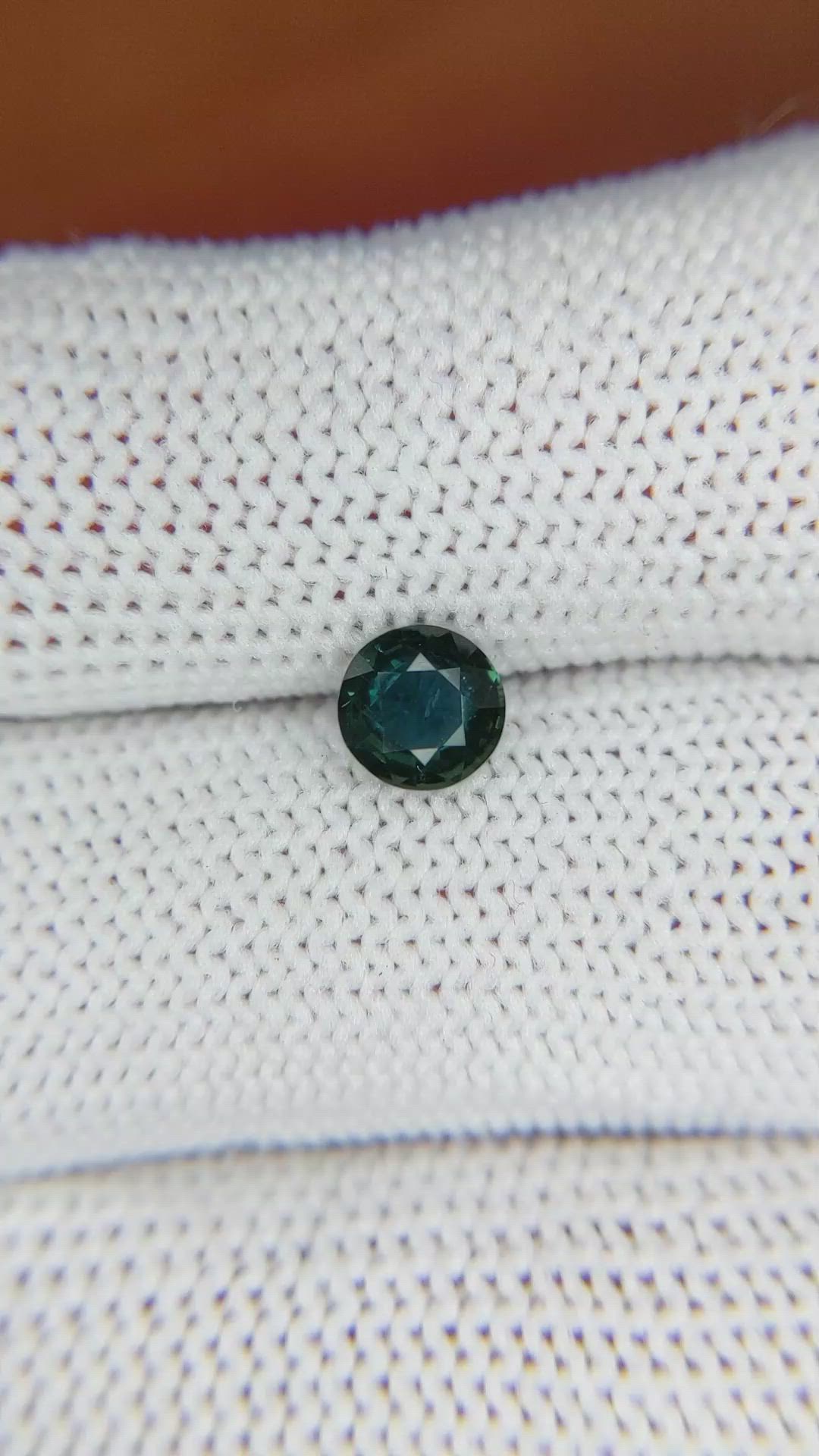 0.79 Ct. Greenish Blue Sapphire from Madagascar Size Video