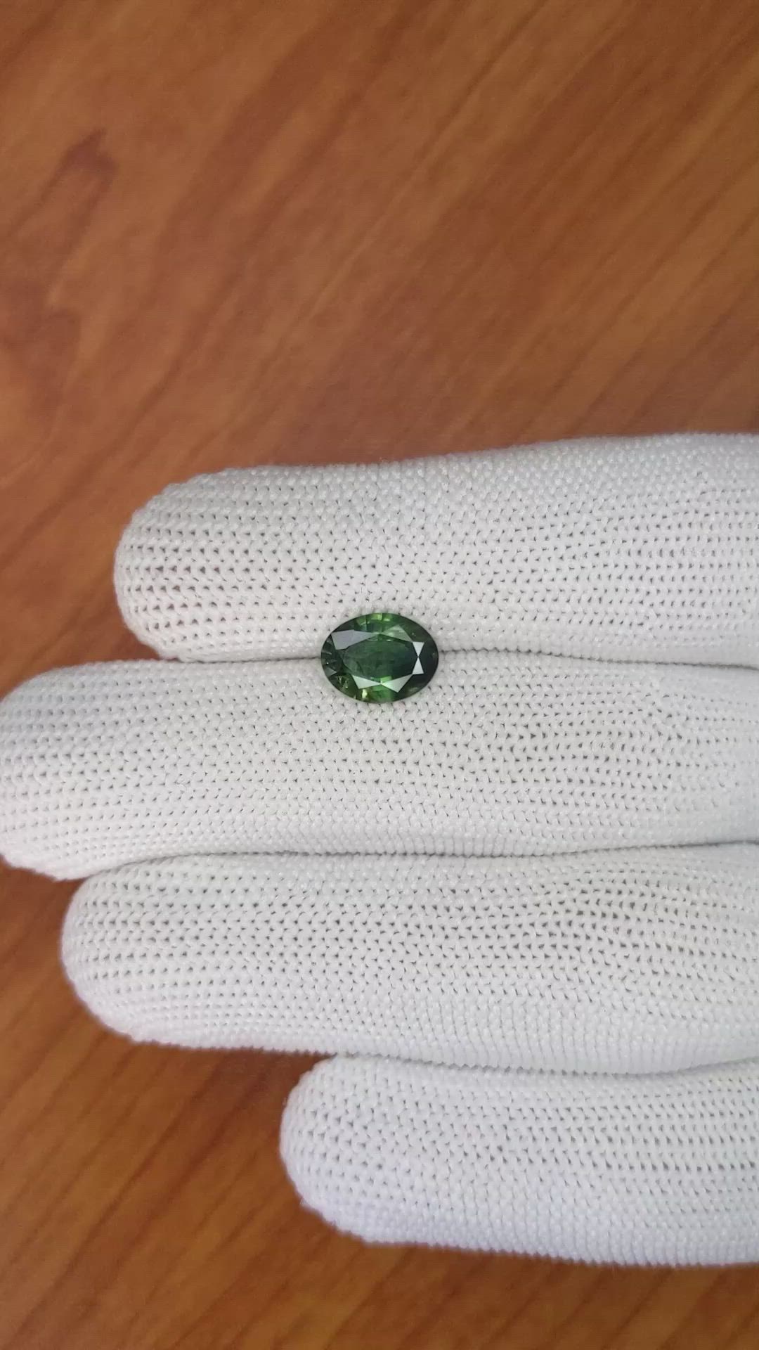 2.14 Ct. Bluish Green Sapphire from Madagascar Size Video