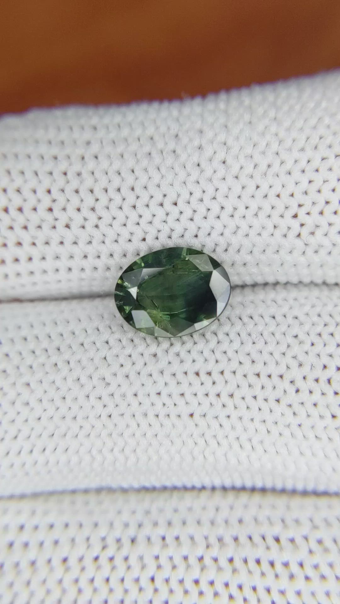 2.14 Ct. Bluish Green Sapphire from Madagascar Size Video