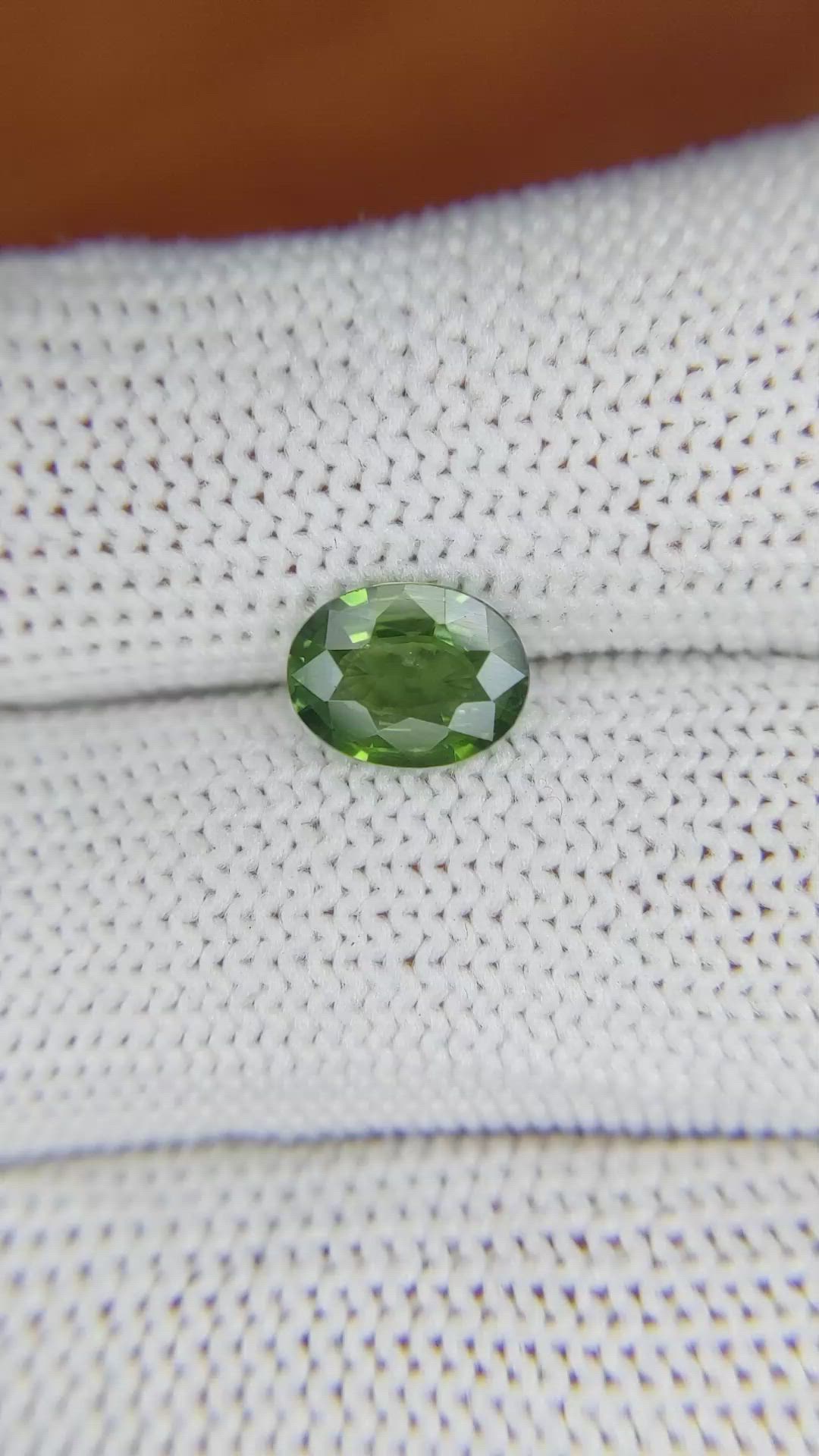 1.48 Ct. Green Sapphire from Madagascar Size Video