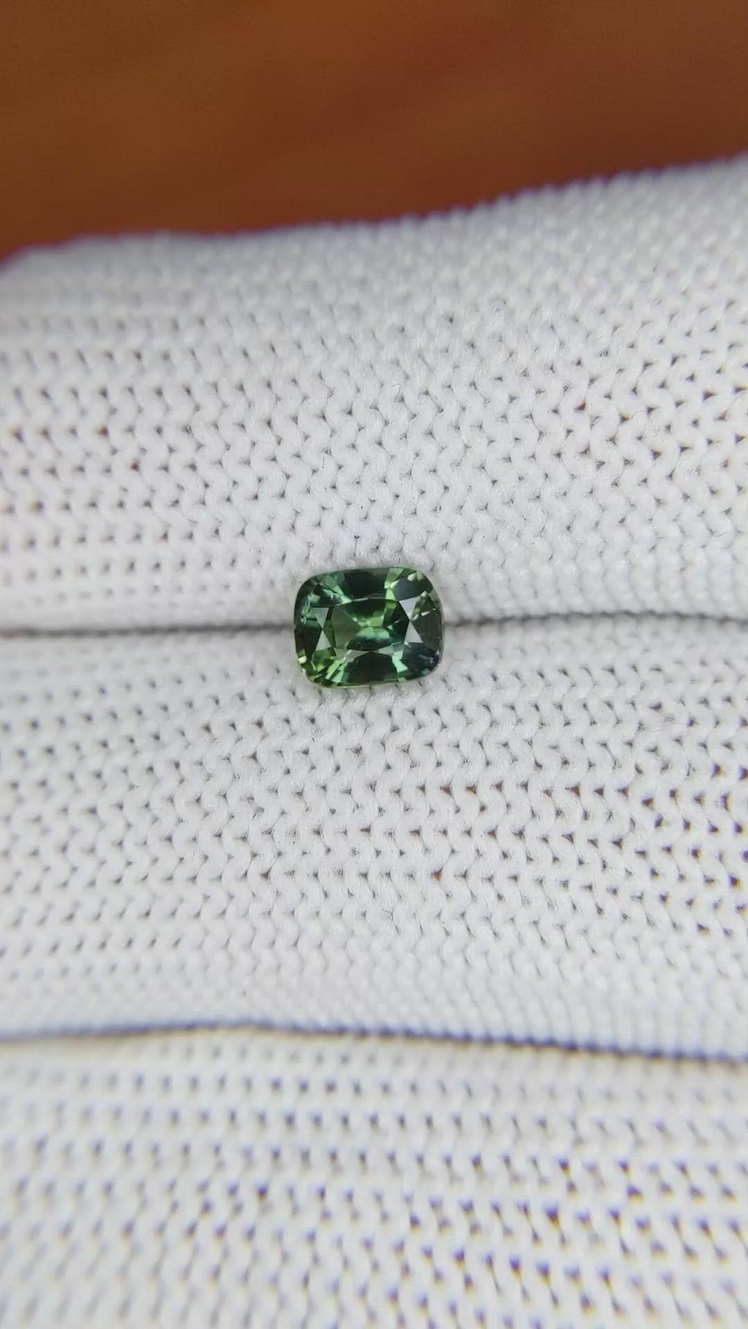 0.83 Ct. Green Sapphire from Madagascar Size Video