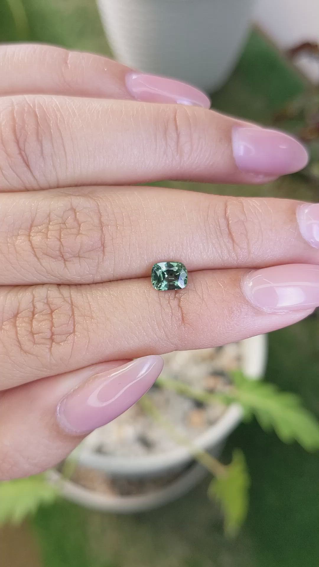 0.83 Ct. Green Sapphire from Madagascar Size Video