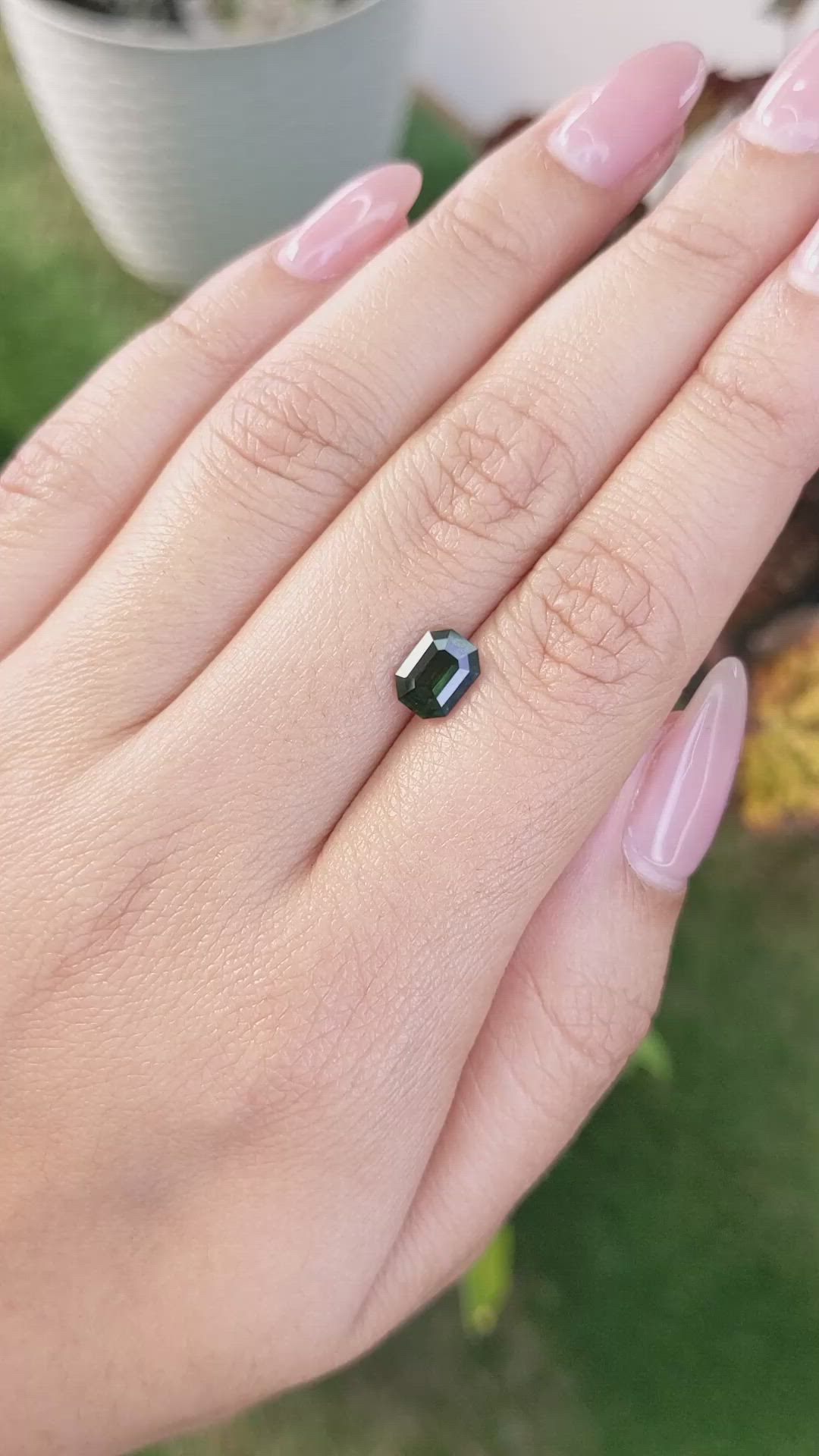 1.50 Ct. Green Sapphire from Madagascar Size Video