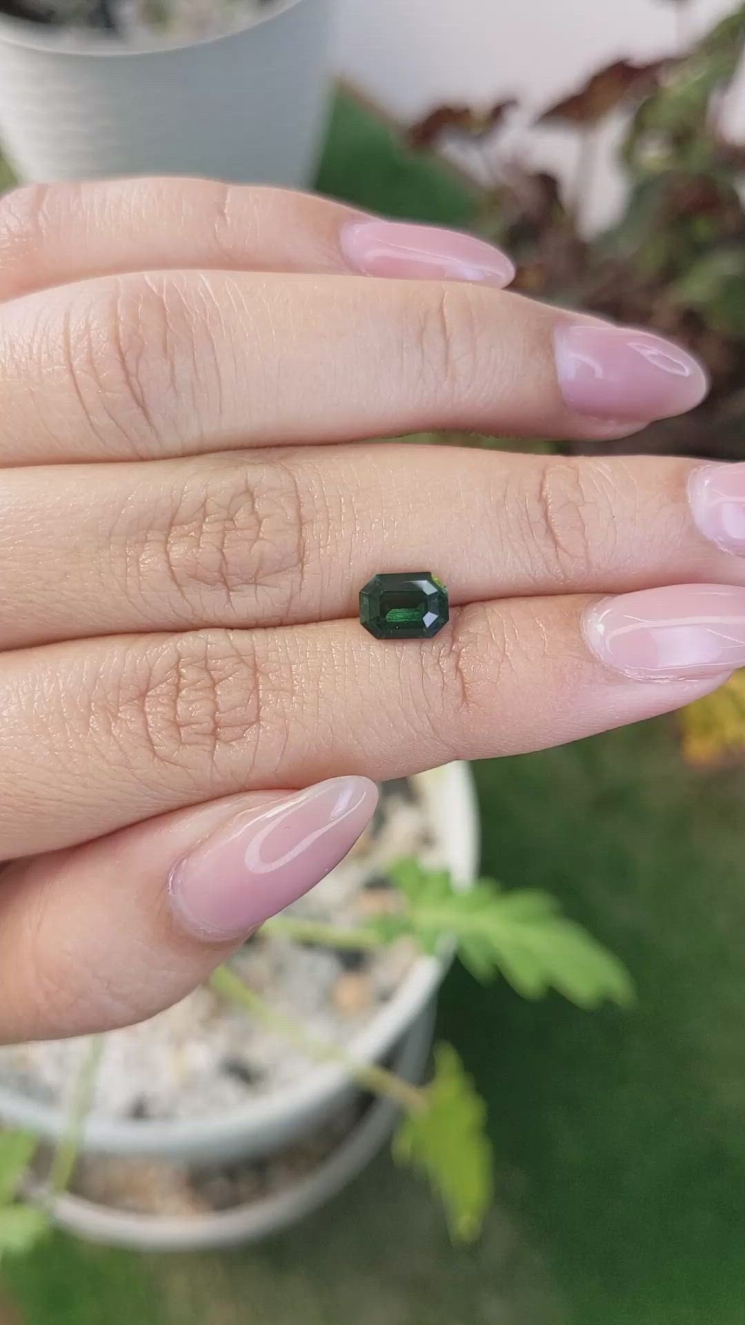1.50 Ct. Green Sapphire from Madagascar Size Video