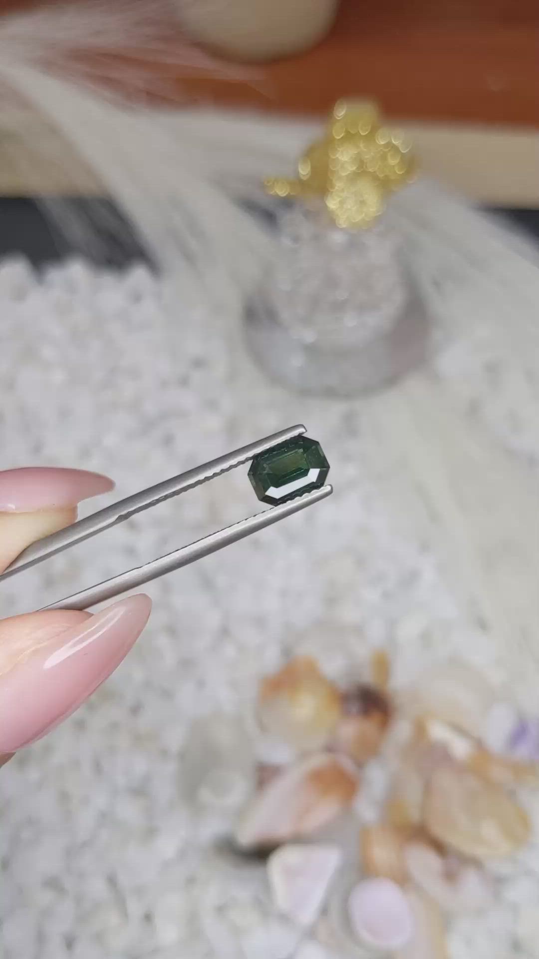1.50 Ct. Green Sapphire from Madagascar Size Video