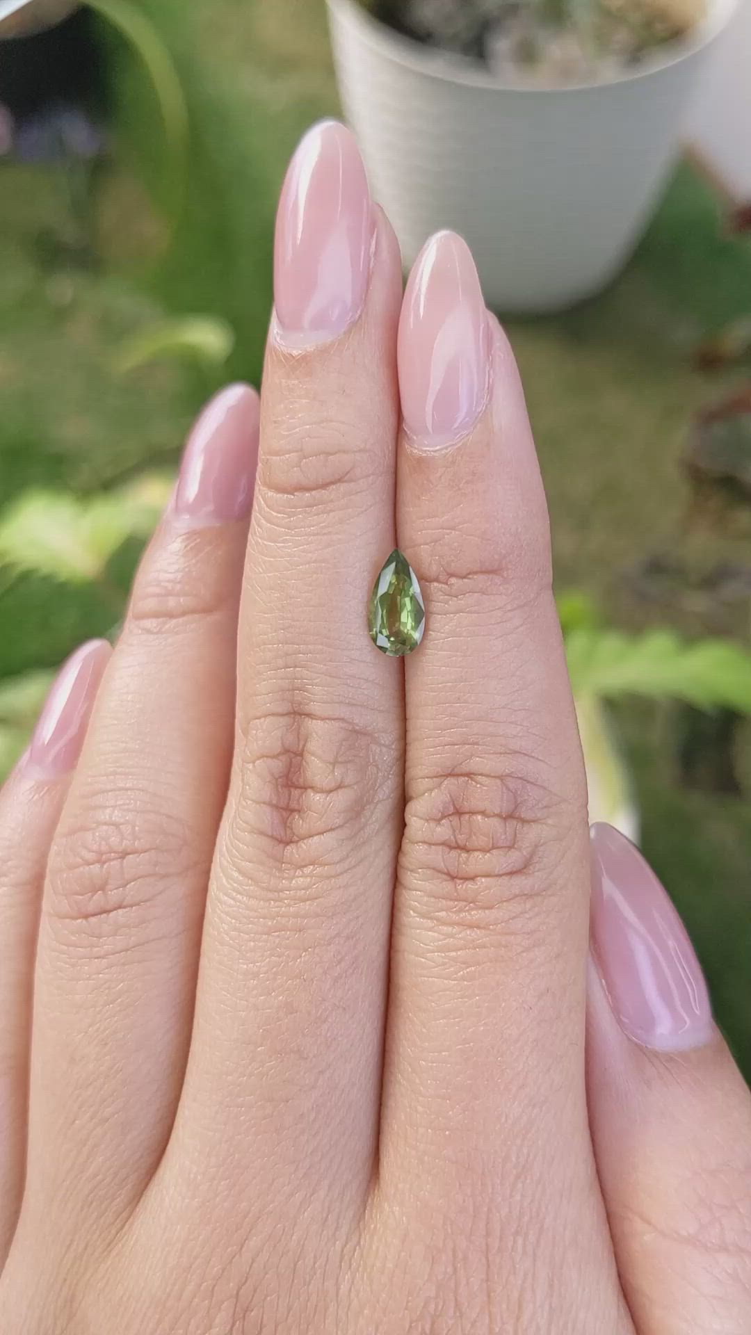 1.10 Ct. Green Sapphire from Madagascar Size Video