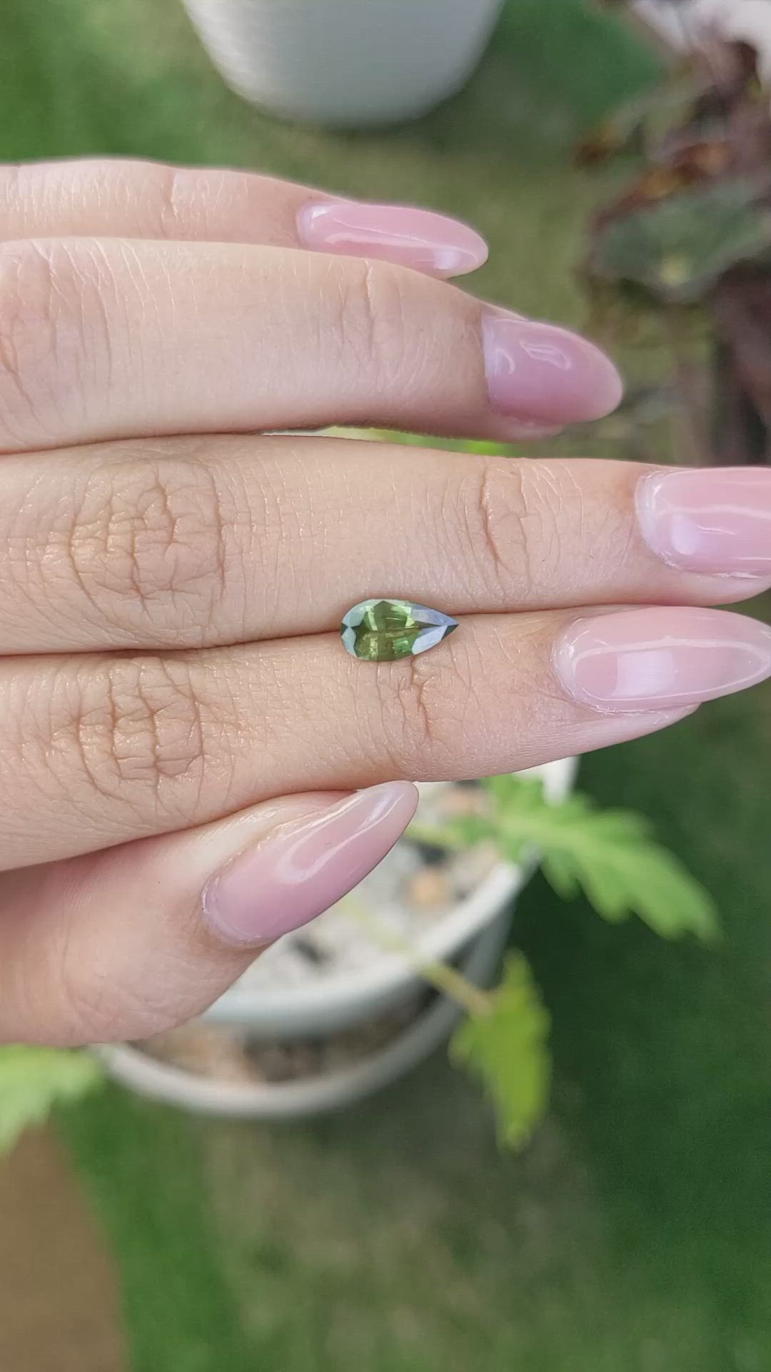 1.10 Ct. Green Sapphire from Madagascar Size Video