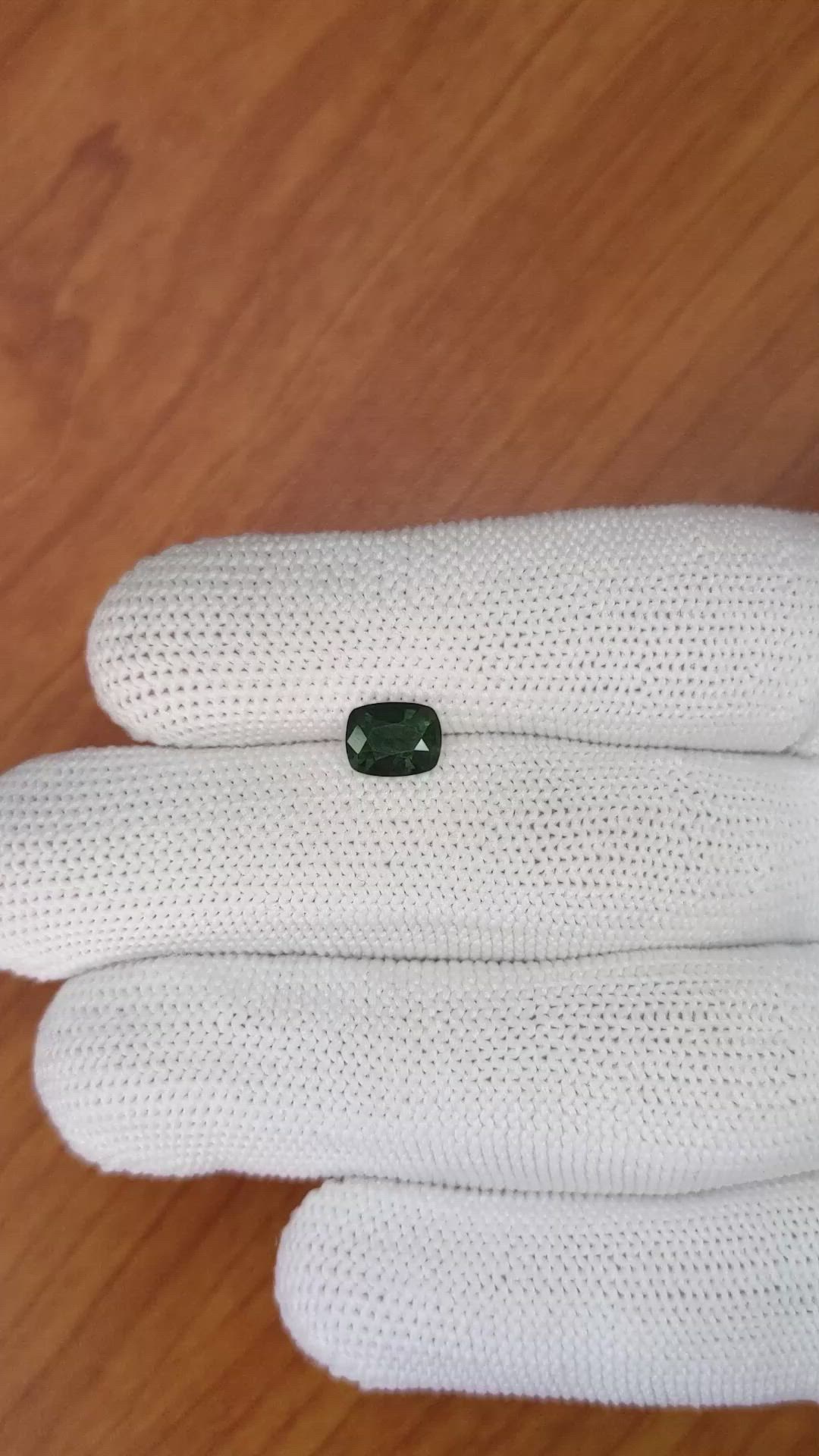 1.34 Ct. Bluish Green Sapphire from Madagascar Size Video