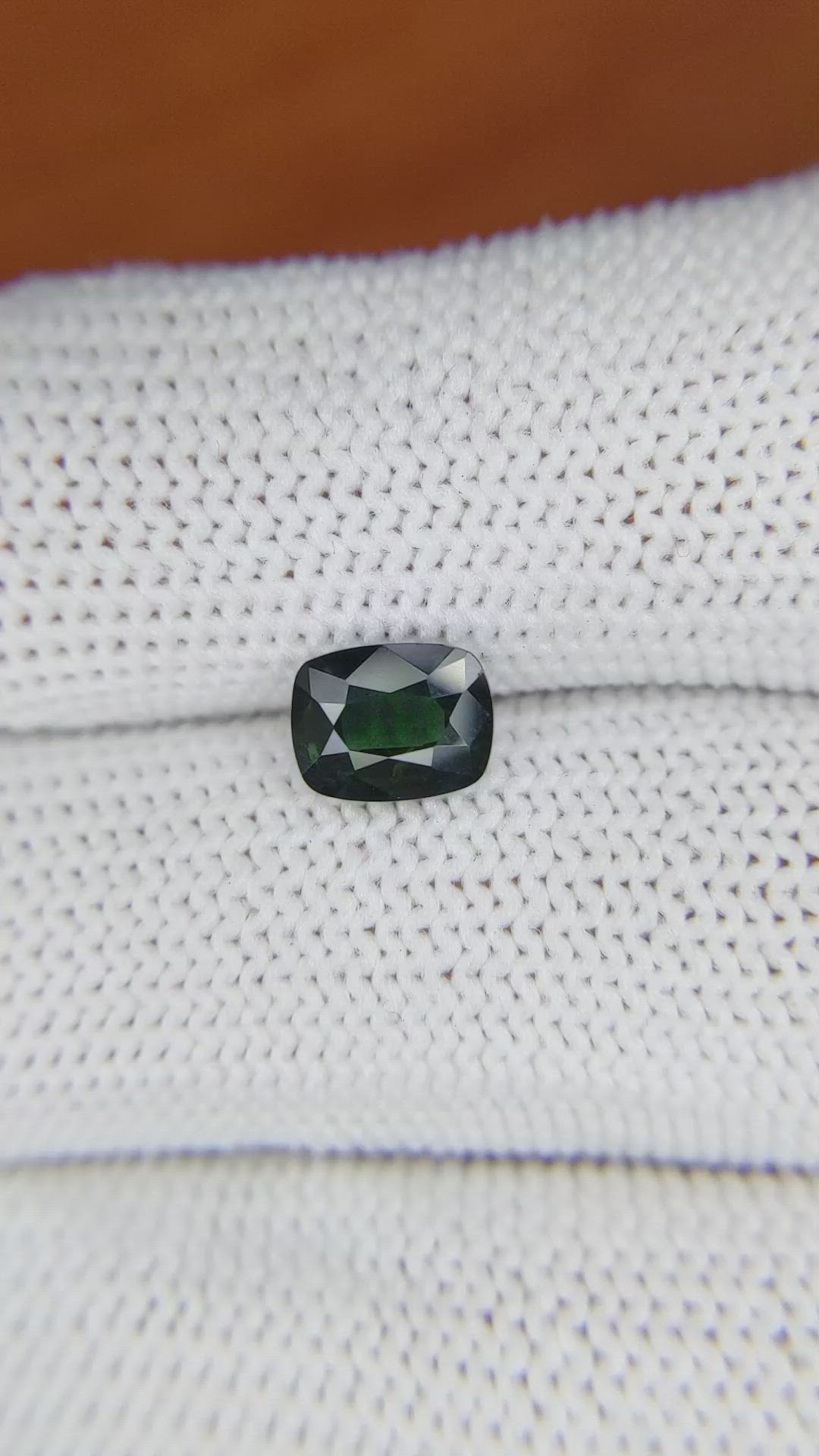 1.34 Ct. Bluish Green Sapphire from Madagascar Size Video