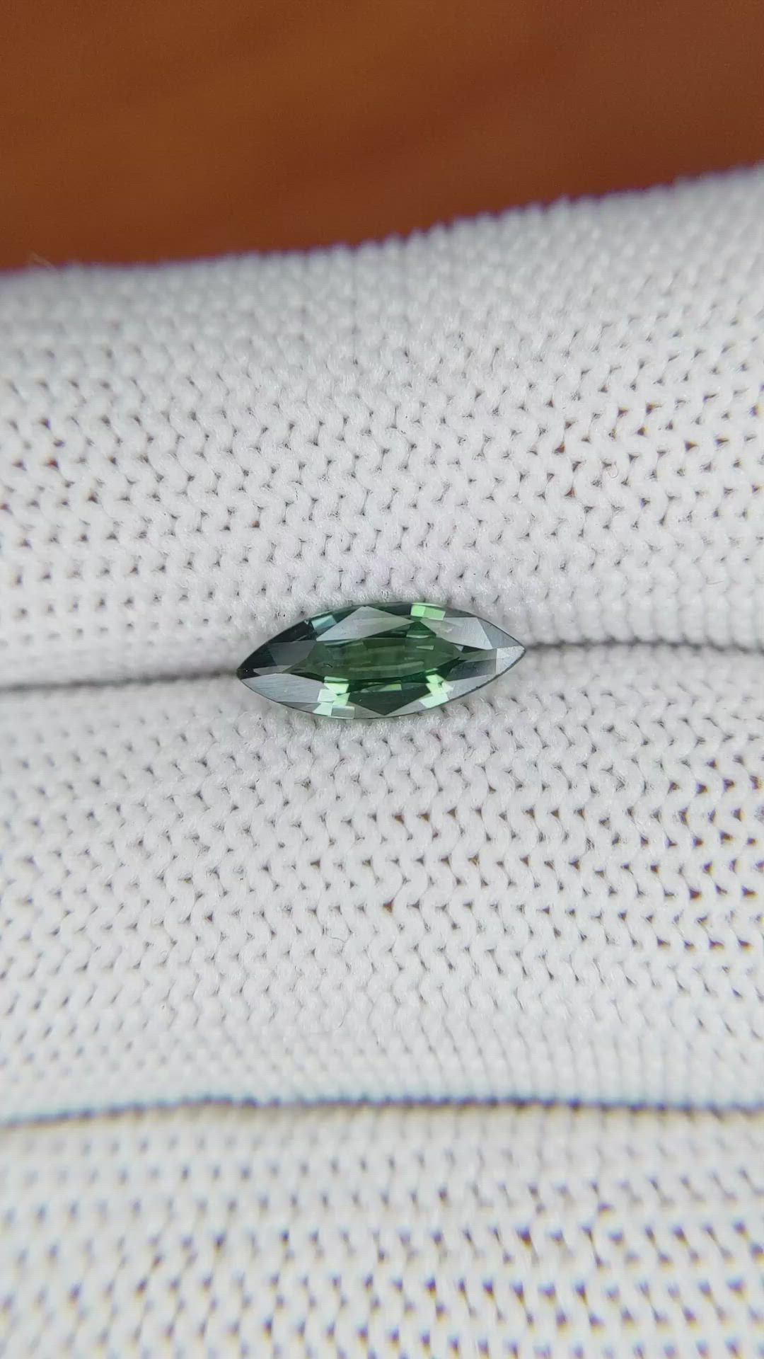 0.89 Ct. Green Sapphire from Madagascar Size Video