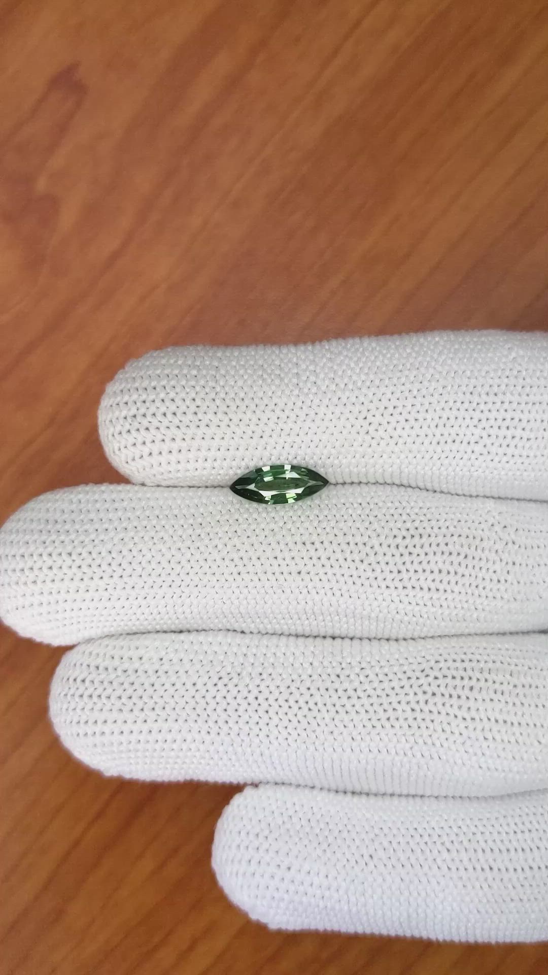 0.89 Ct. Green Sapphire from Madagascar Size Video