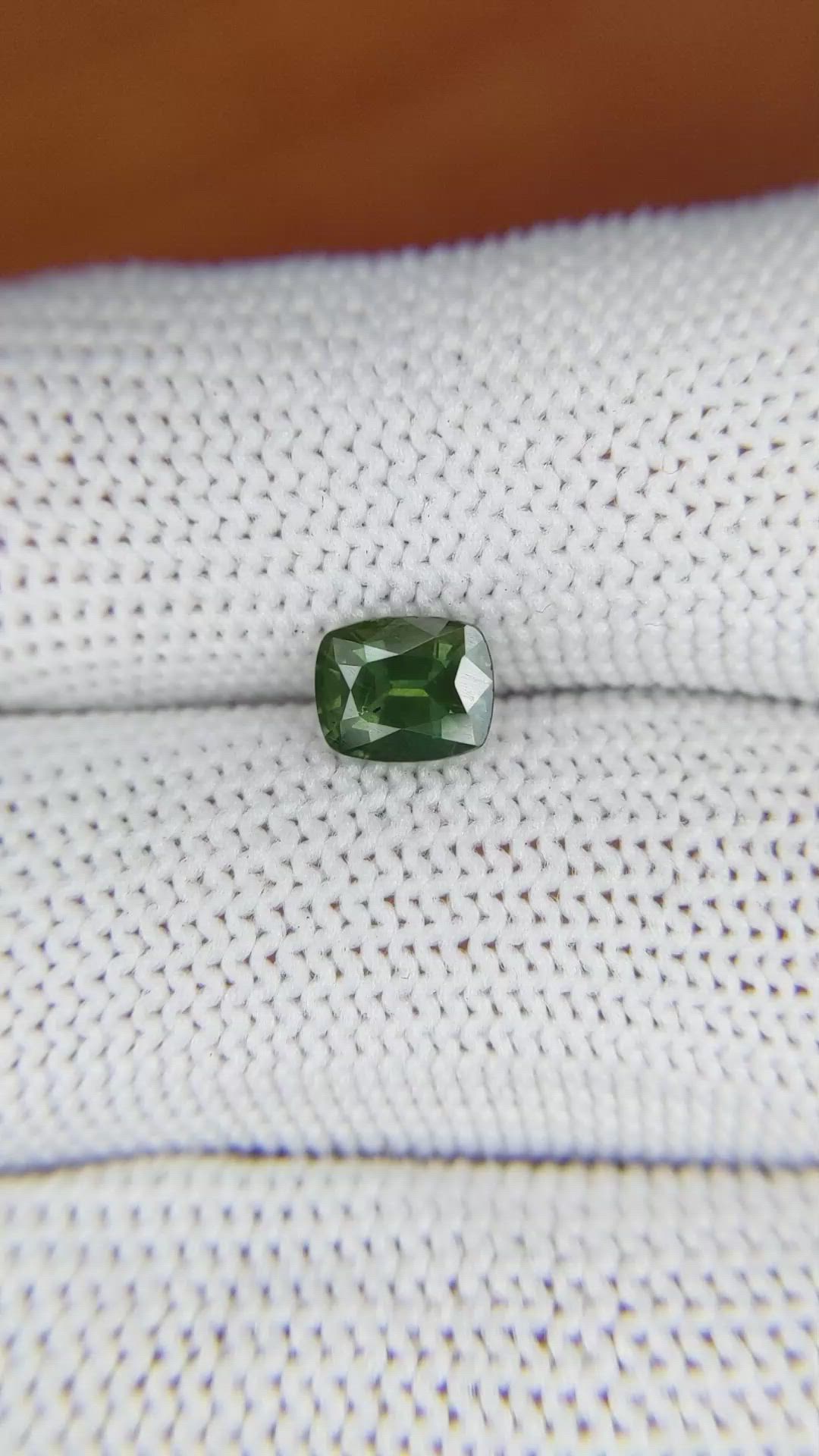 1.24 Ct. Green Sapphire from Madagascar Size Video