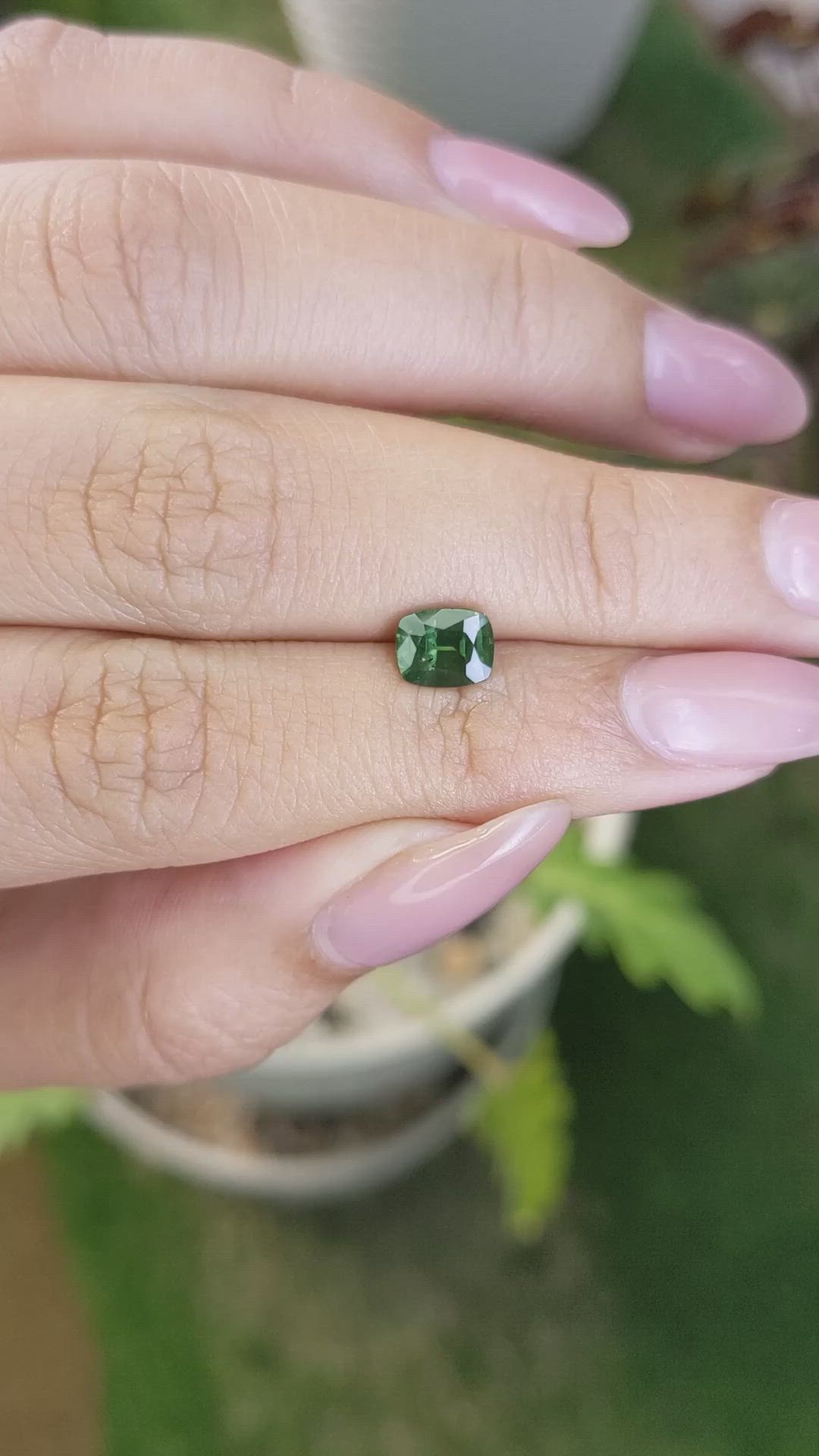 1.24 Ct. Green Sapphire from Madagascar Size Video