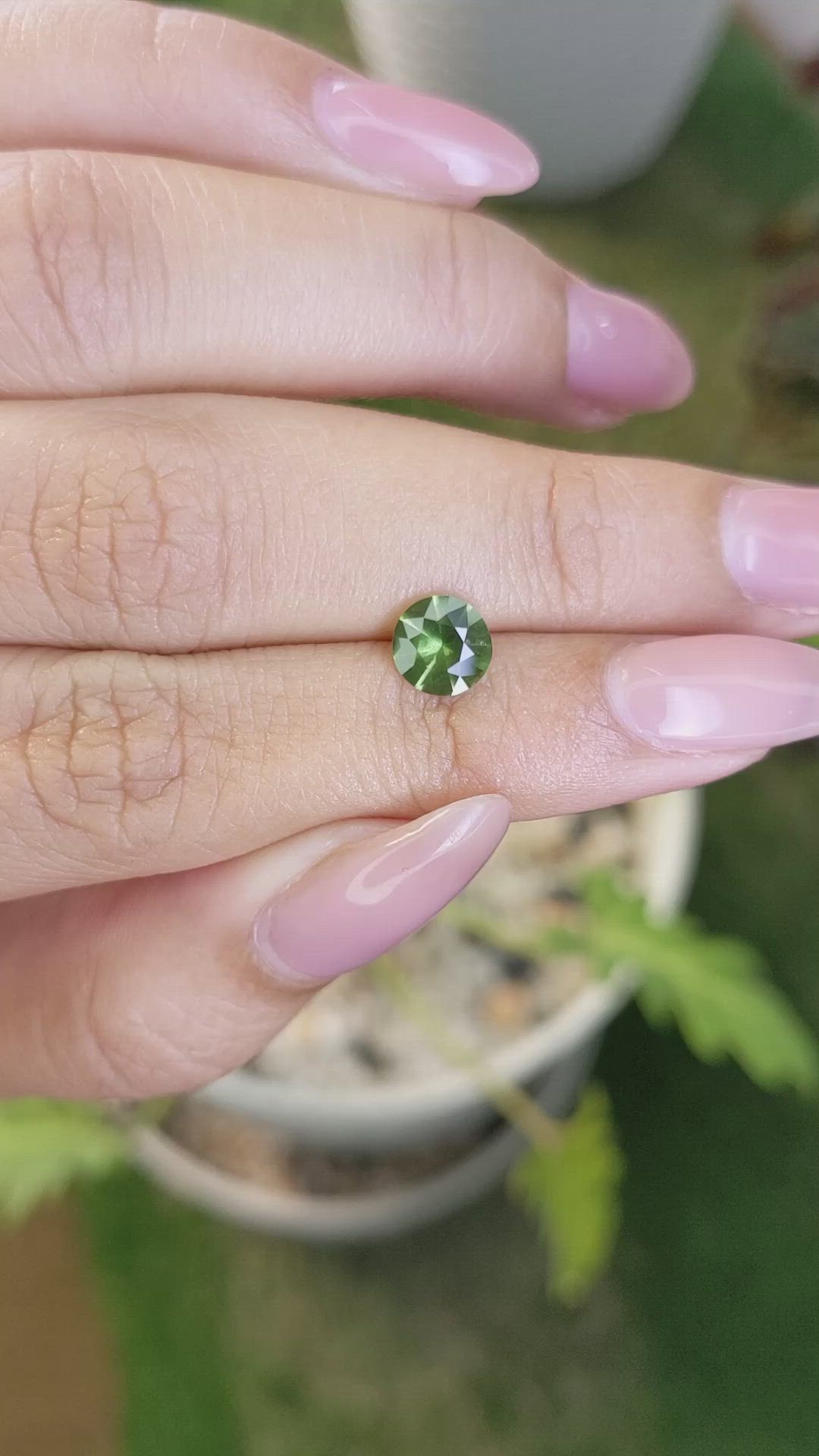 1.00 Ct. Green Sapphire from Madagascar Size Video