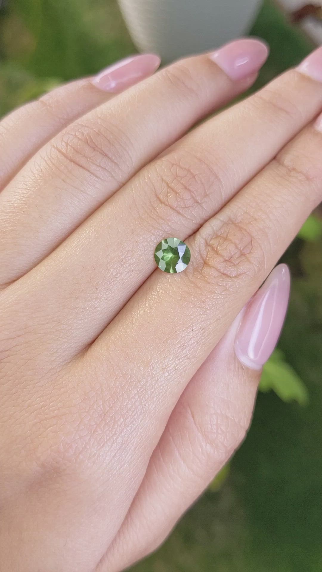 1.00 Ct. Green Sapphire from Madagascar Size Video