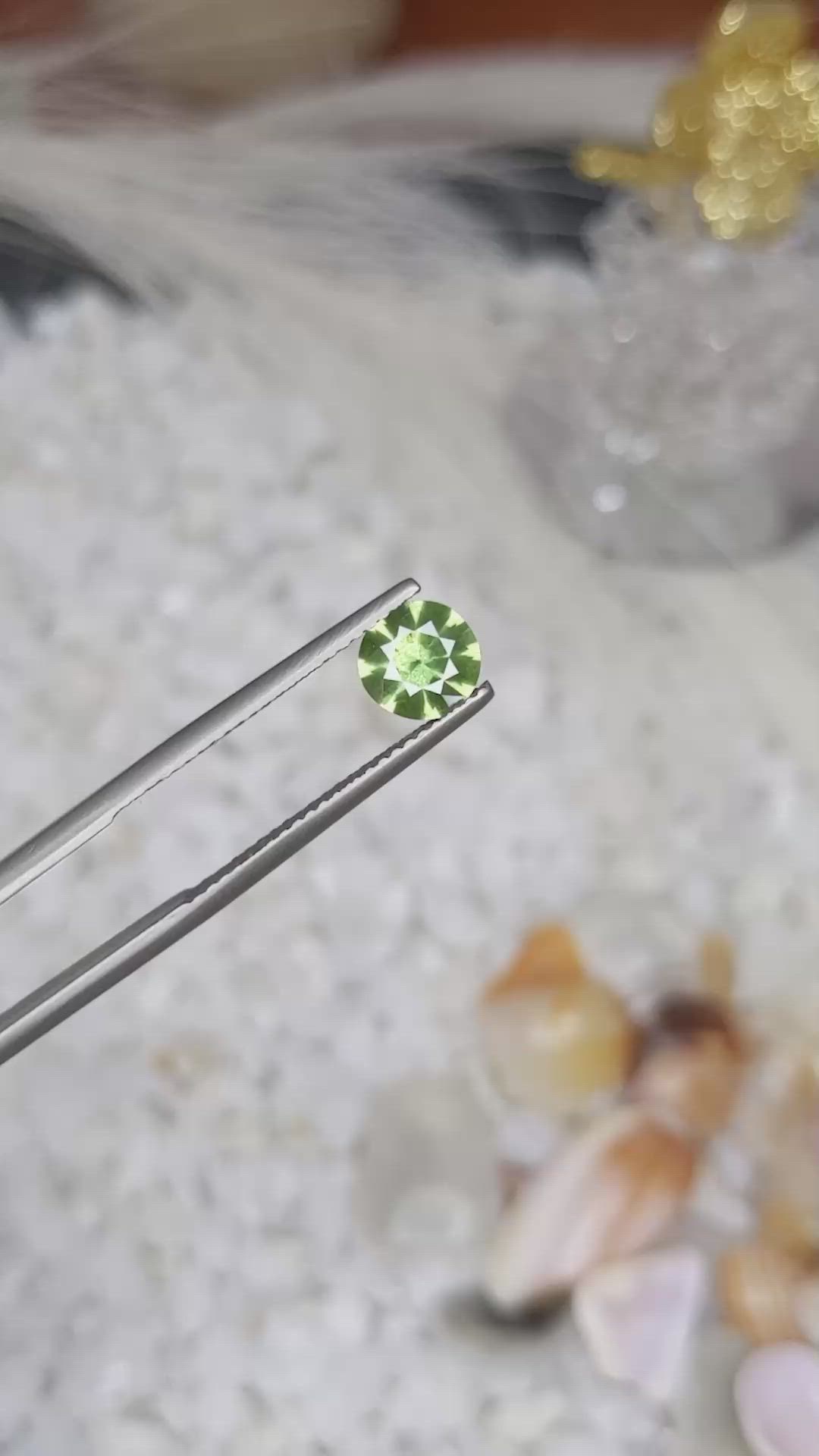 1.00 Ct. Green Sapphire from Madagascar Size Video