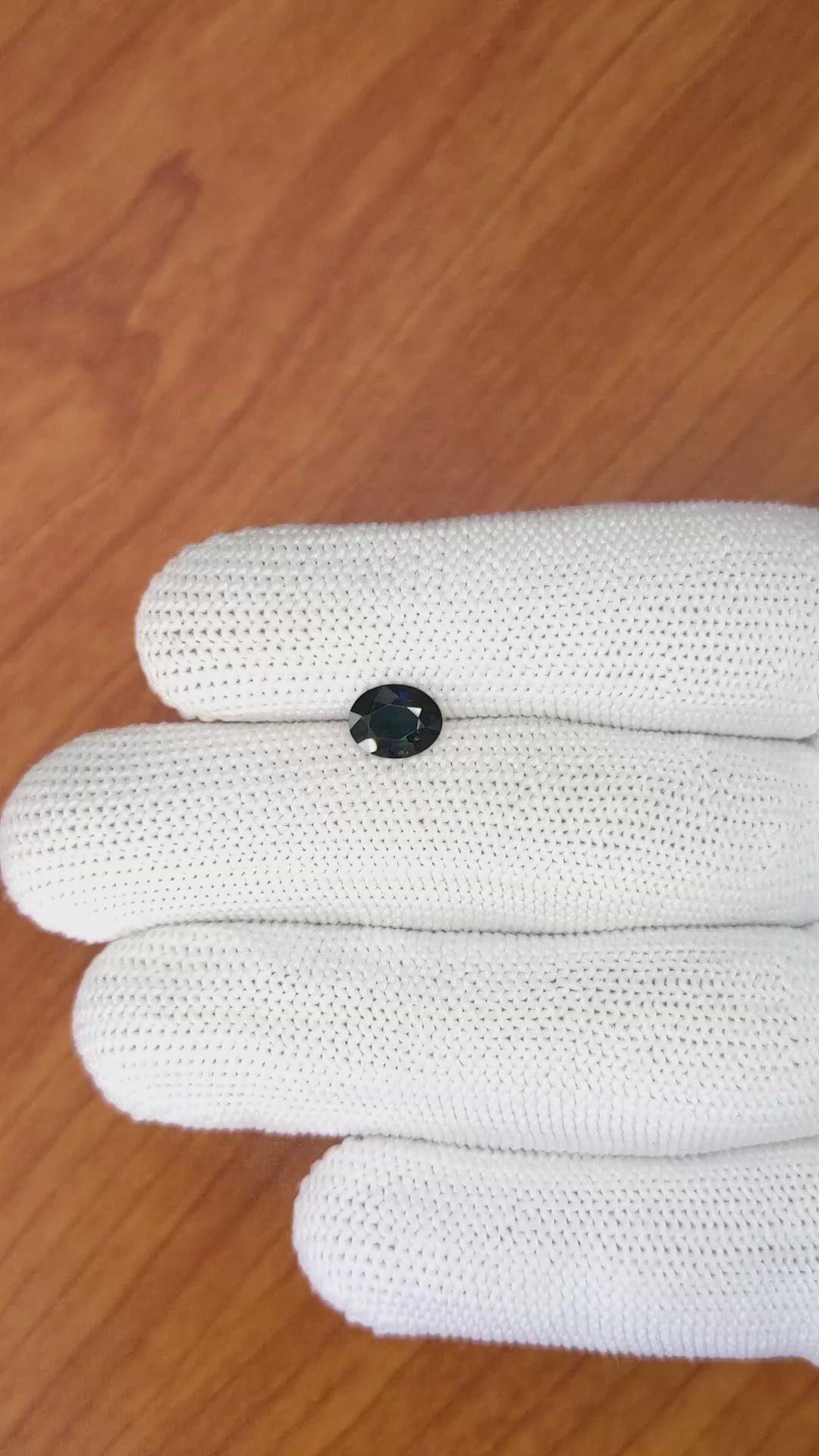 1.26 Ct. Greenish Blue Sapphire from Madagascar Size Video