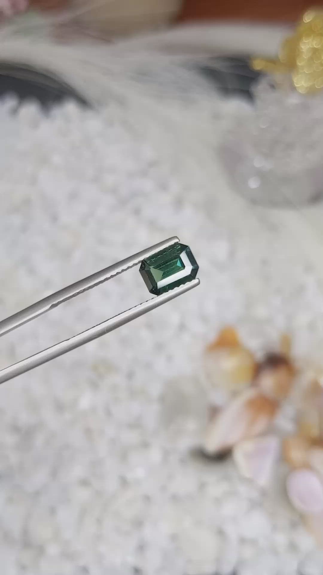 1.40 Ct. Bluish Green Sapphire from Madagascar Size Video