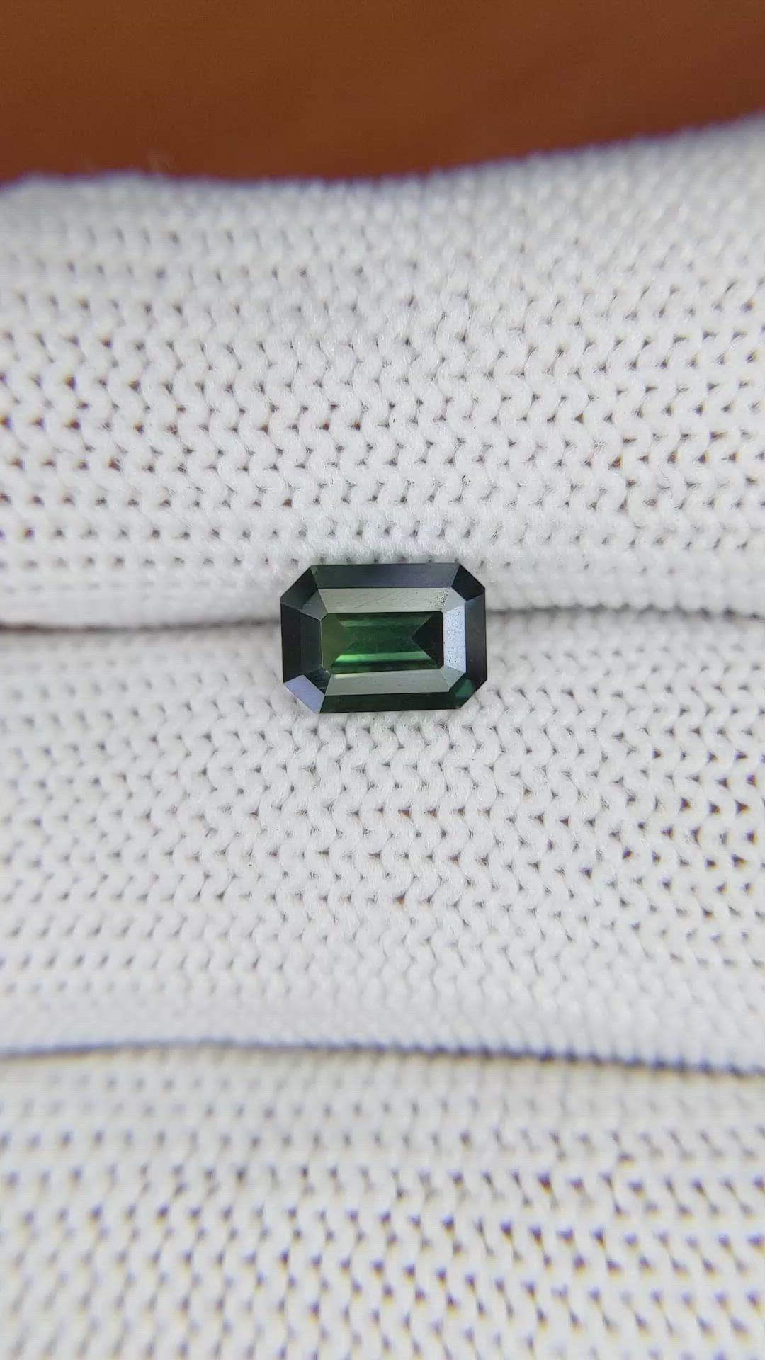 1.40 Ct. Bluish Green Sapphire from Madagascar Size Video