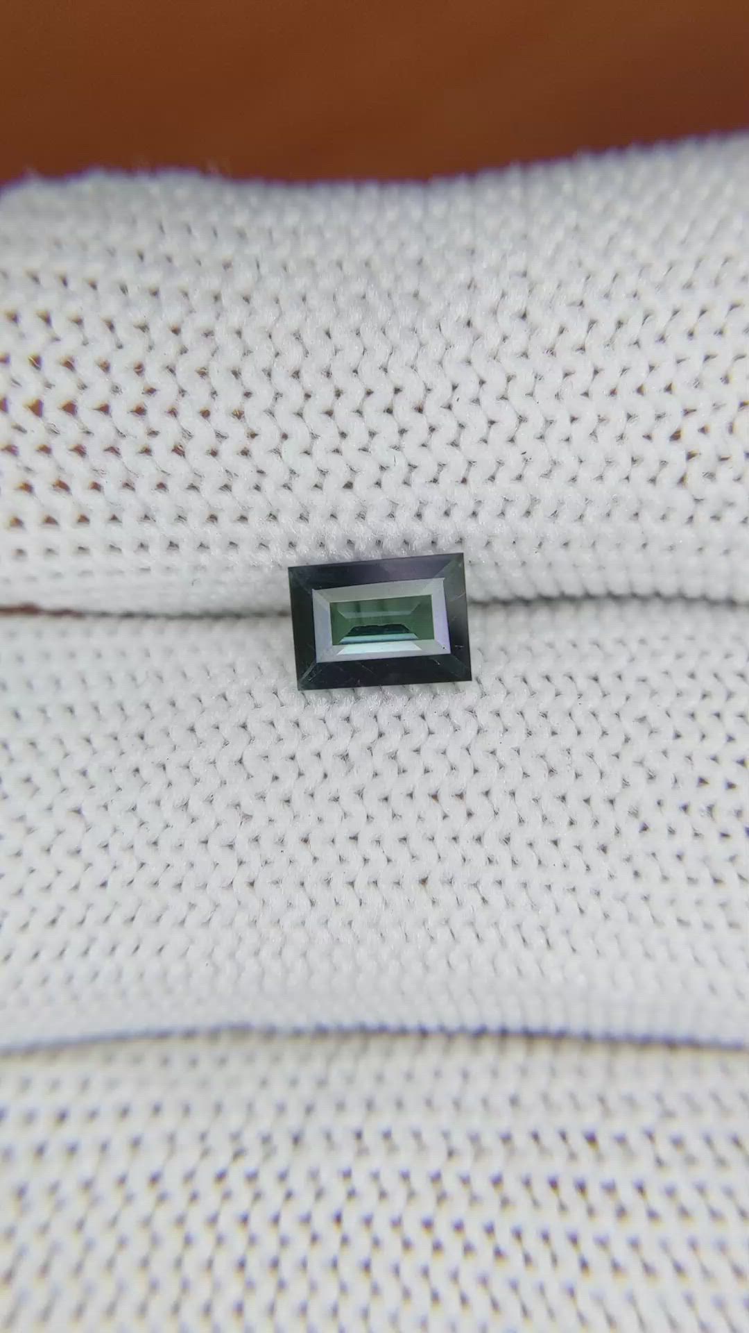 1.05 Ct. Bluish Green Sapphire from Madagascar Size Video